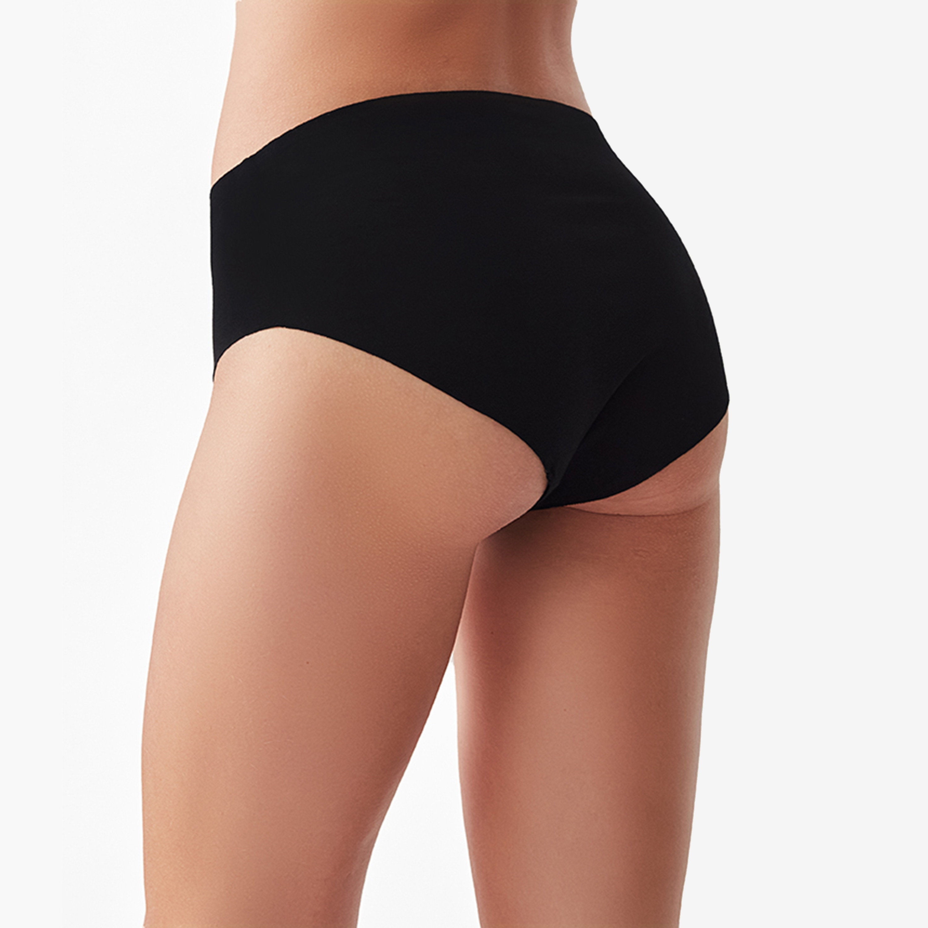 Penye Mood Pack of 2 Black Seamless High Cut Women's Briefs-women-clothing-lingerie-panties-image-3
