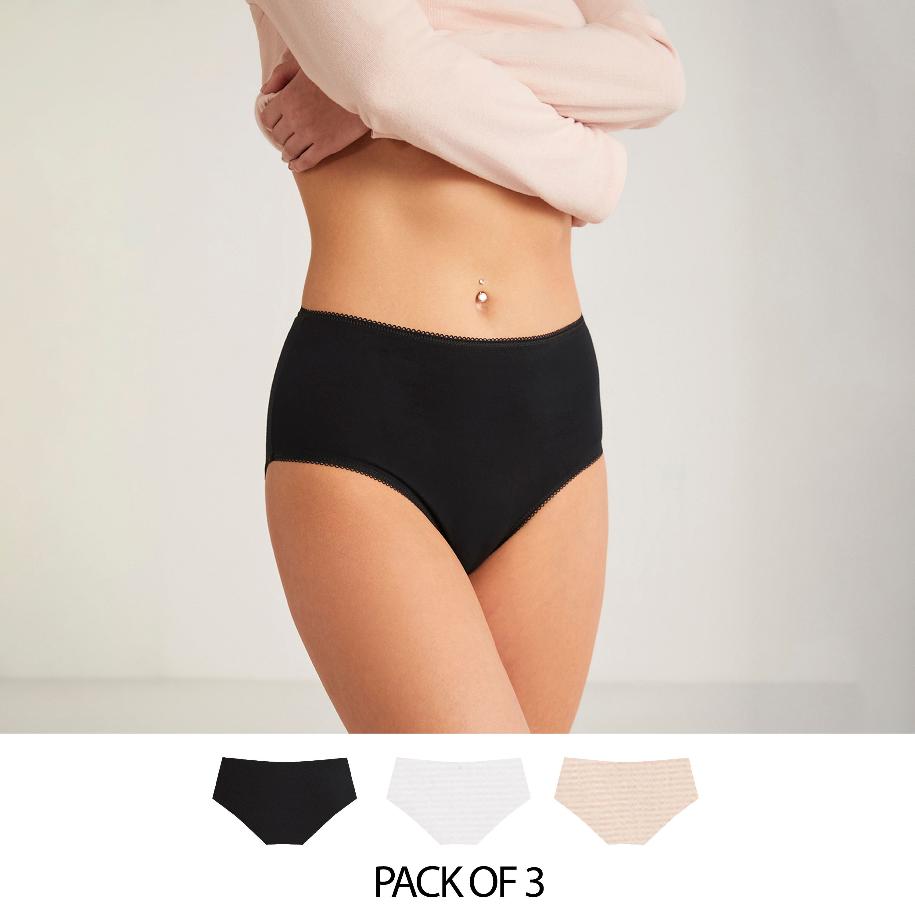 Penye Mood Pack of 3 Multicolour Full Coverage Women's Briefs-women-clothing-lingerie-panties-image-1