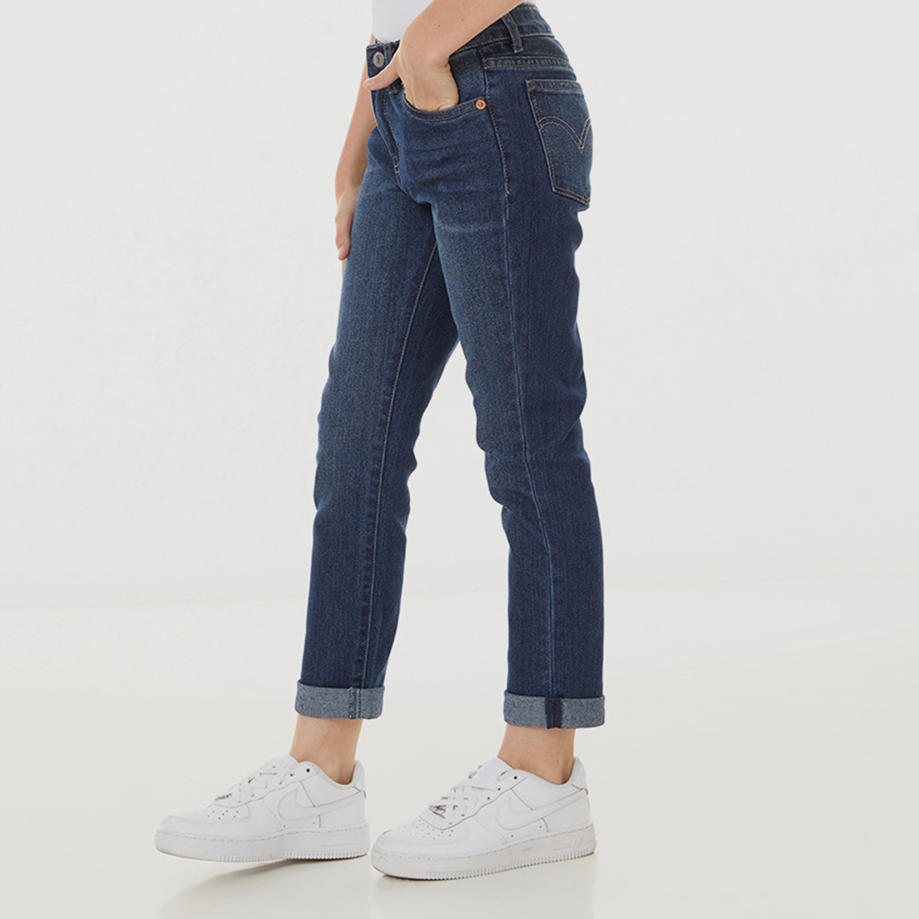 Levi's Girls Blue Solid Pocket Detail Jeans-girls-clothing-bottoms-jeansandjeggings-image-2
