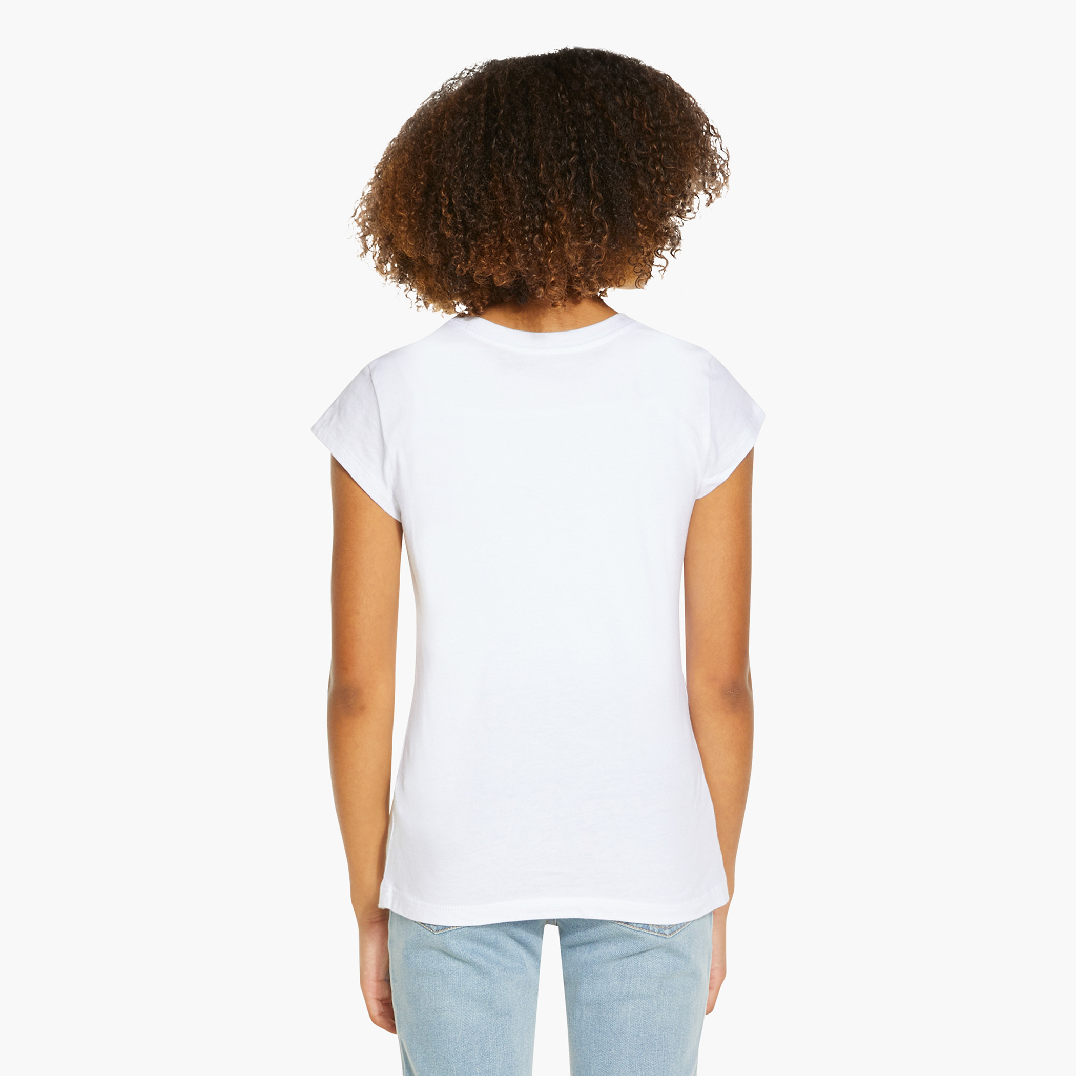 تيشيرت بياقة مستديرة وأكمام قصيرة وطبعات شعار من ليفايز-girls-clothing-tshirts-image-2