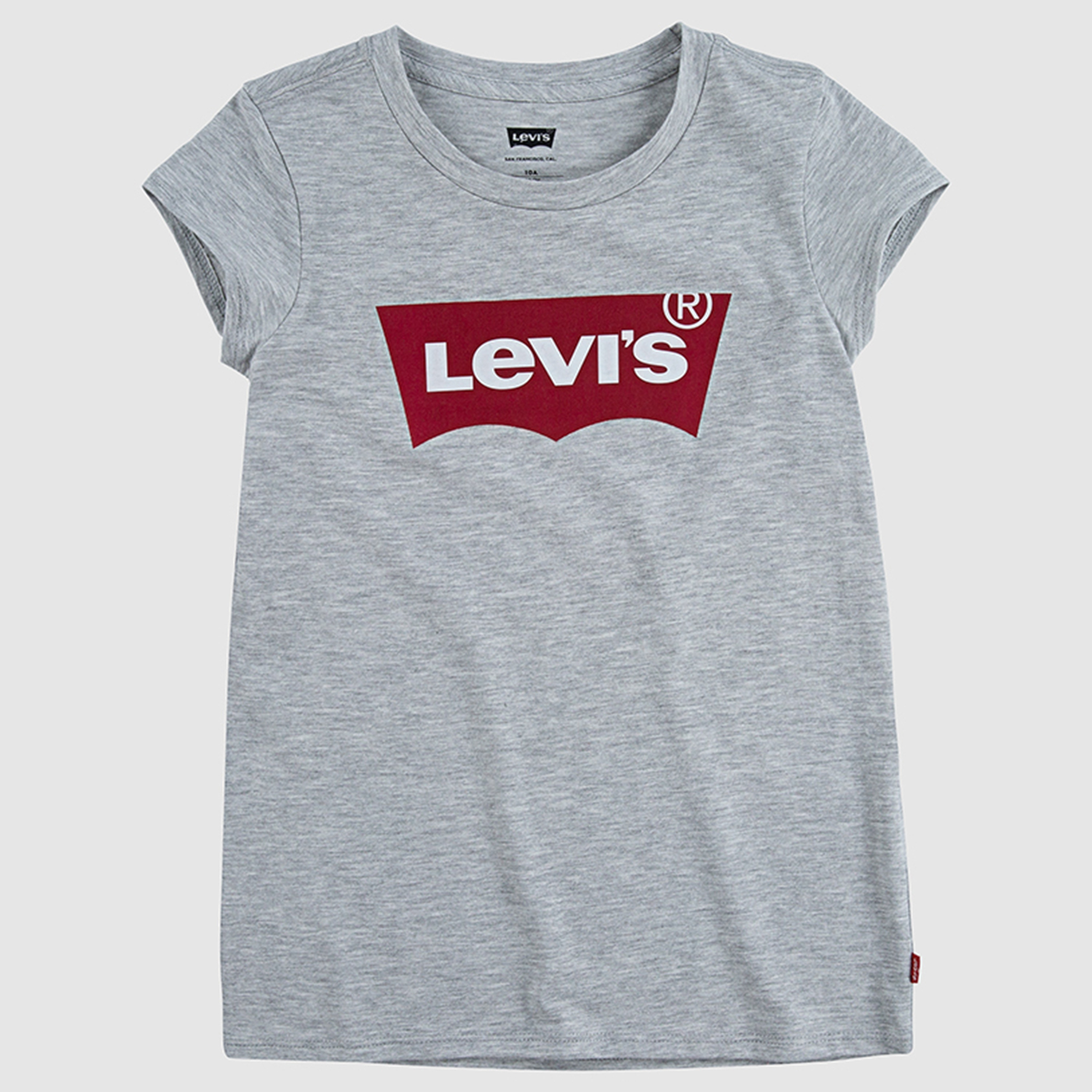 Levi's Girls Grey Logo Crew Neck Short Sleeves T-Shirt-girls-clothing-blousesandshirts-image-1