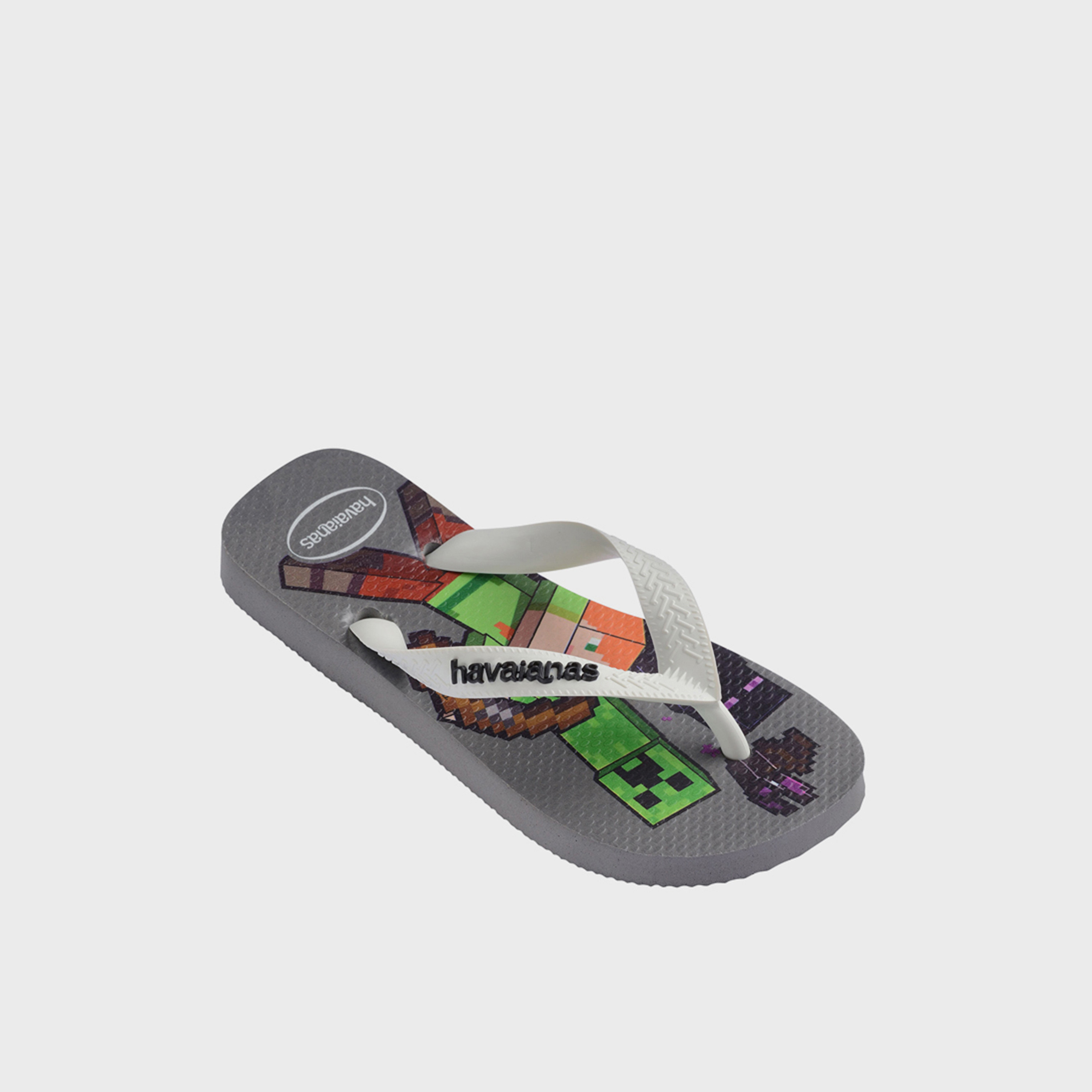 Havaianas Kids Slip-On Minecraft Thong Slippers | 4145125-1077-boys-shoes-flipflopsandslides-image-2