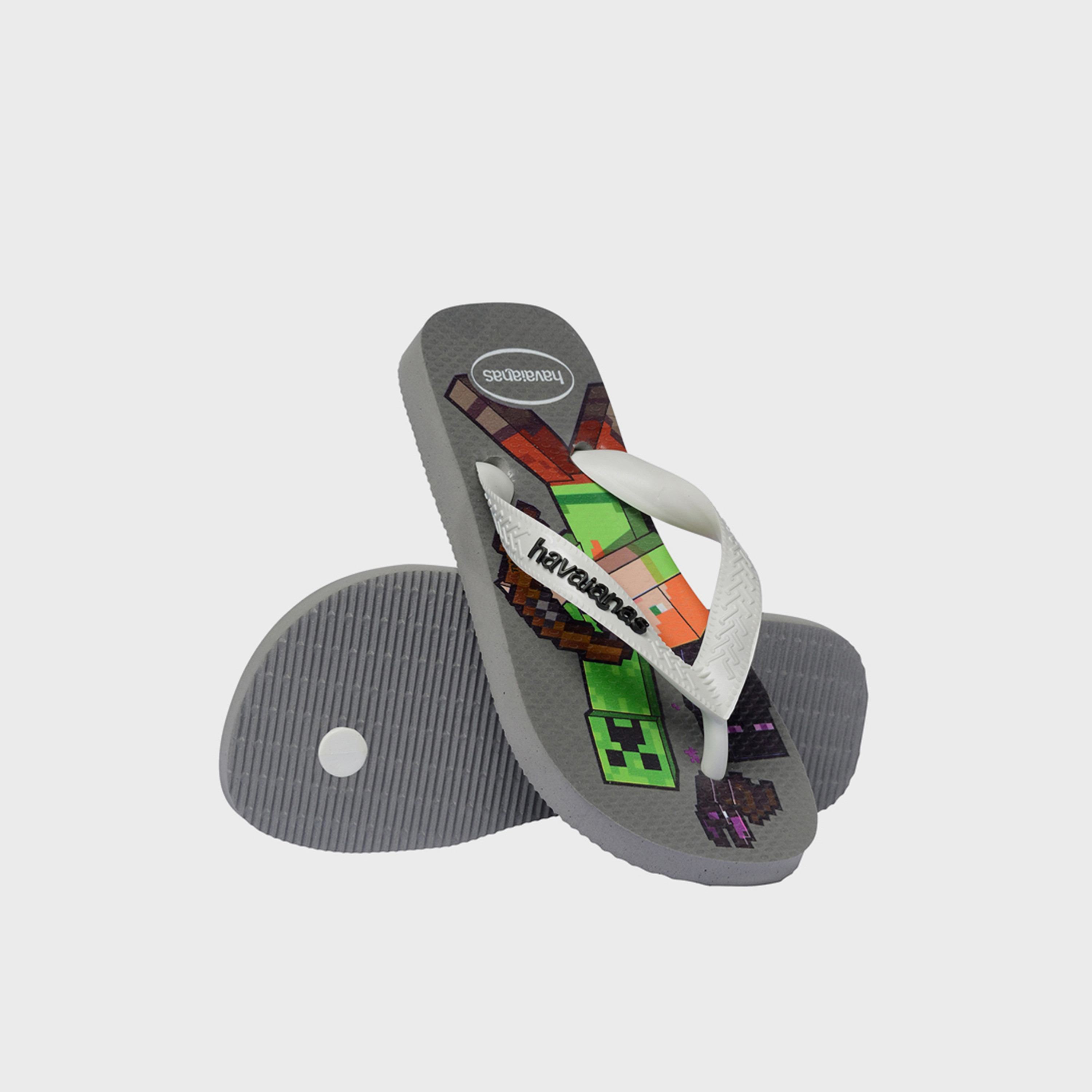 Havaianas Kids Slip-On Minecraft Thong Slippers | 4145125-1077-boys-shoes-flipflopsandslides-image-4