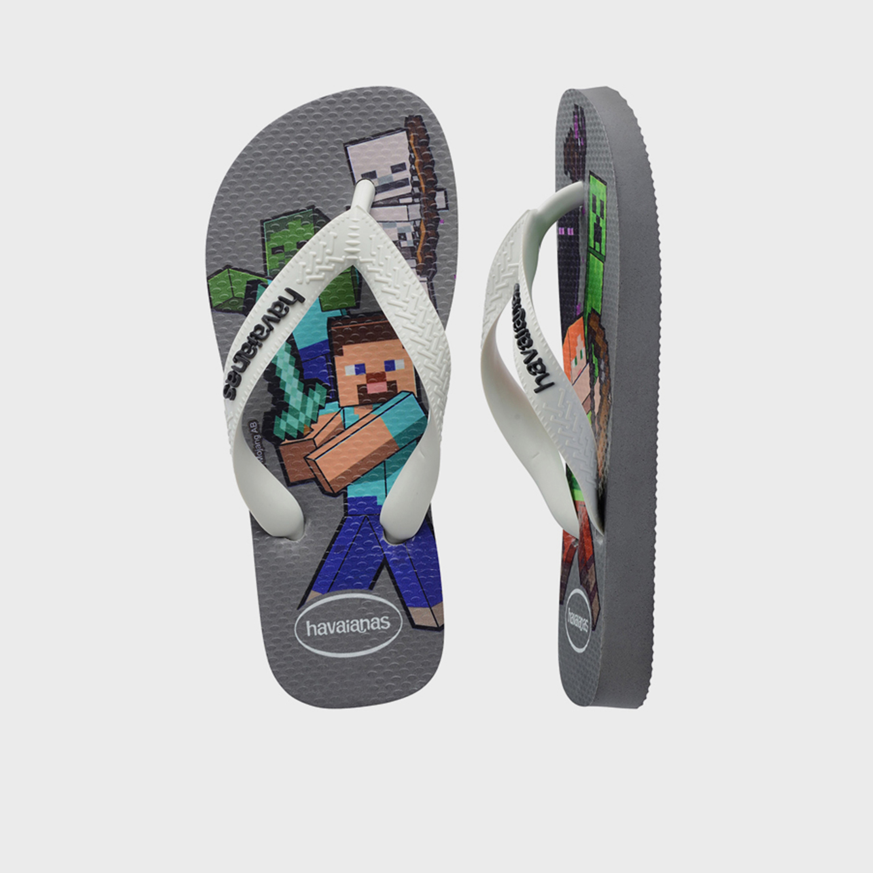 Havaianas Kids Slip-On Minecraft Thong Slippers | 4145125-1077-boys-shoes-flipflopsandslides-image-5
