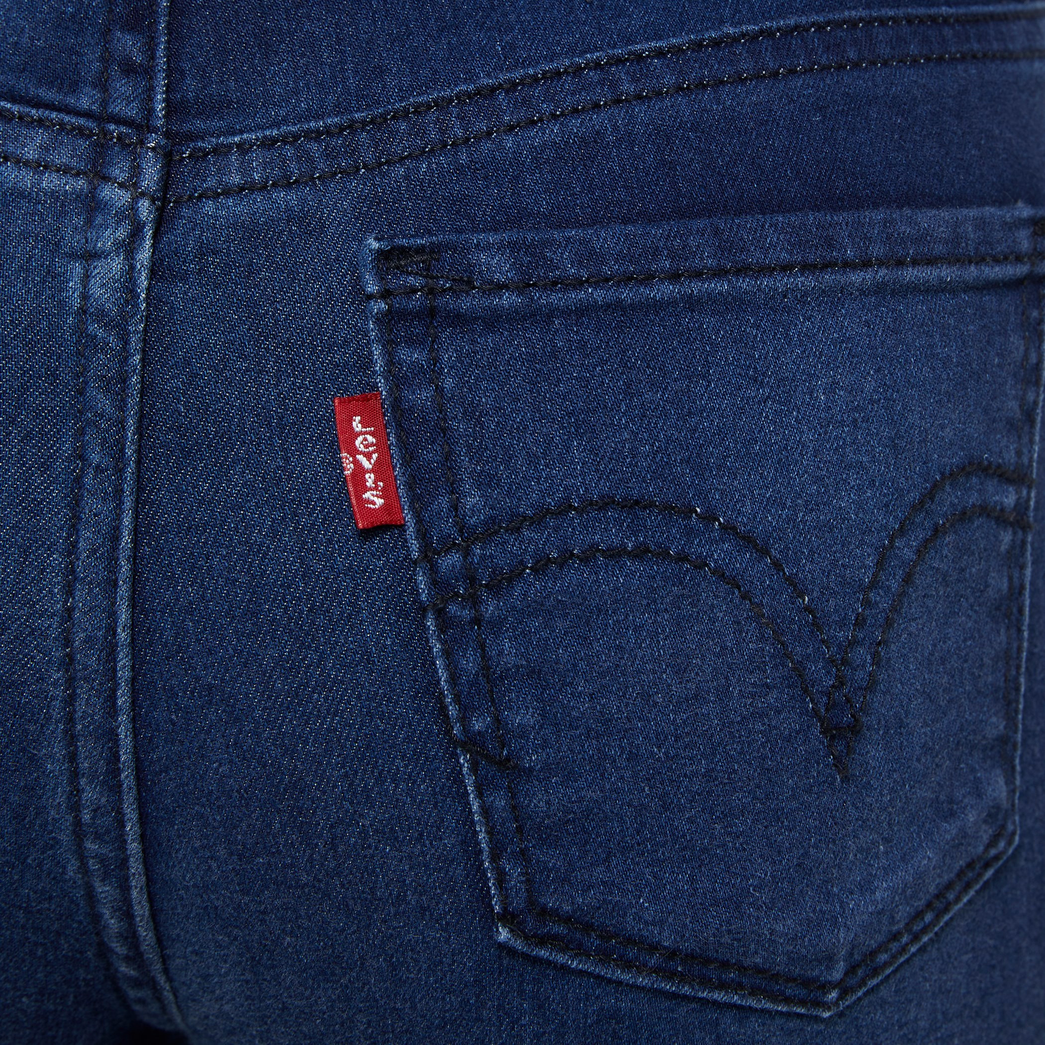 بنطلون ليوس لكبار السن من الأطفال أزرق سادة بتفاصيل جيب-girls-clothing-bottoms-jeansandjeggings-image-4
