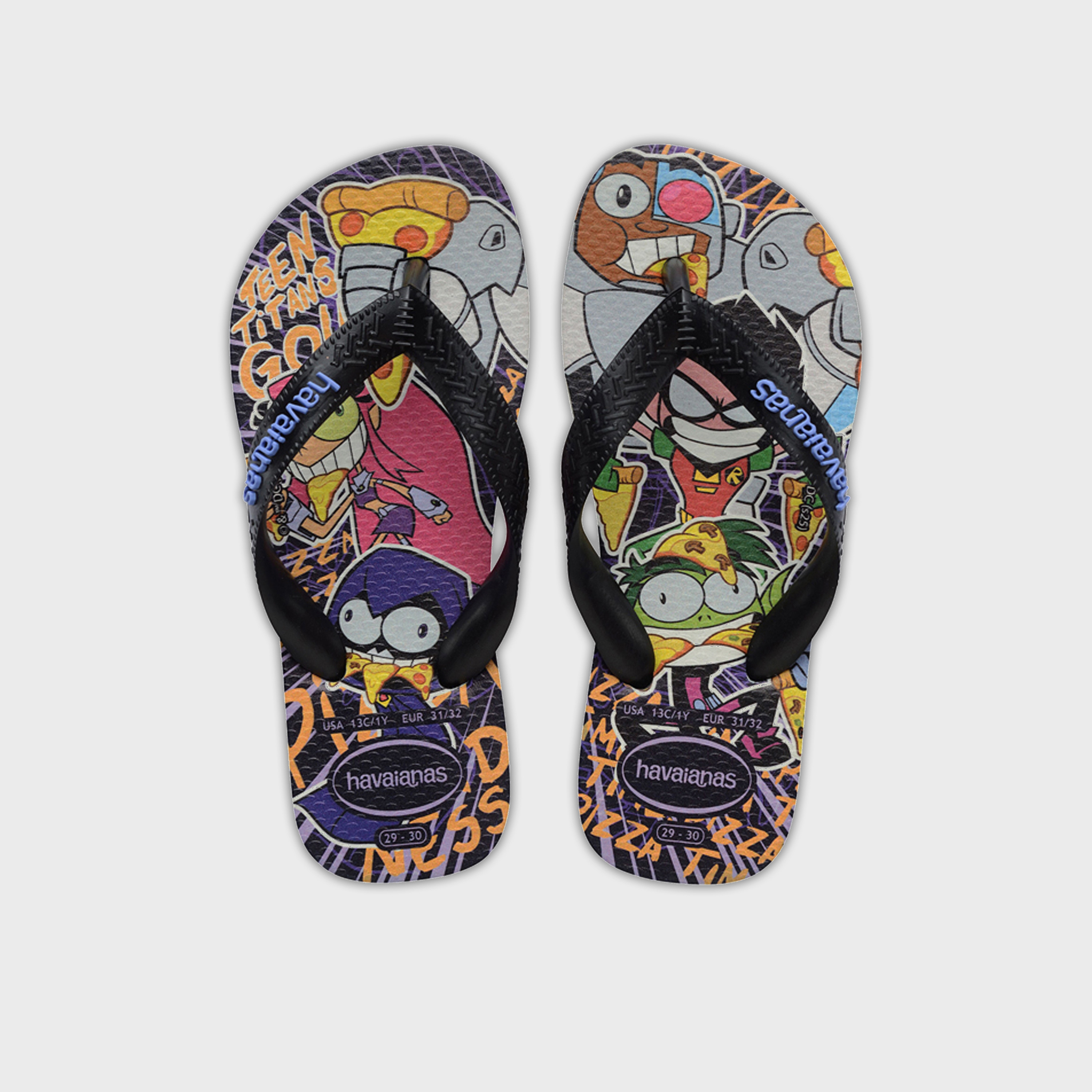 Havaianas Kids Slip-On Top Warner Thong Slippers | 4150291-0090-boys-shoes-flipflopsandslides-image-1