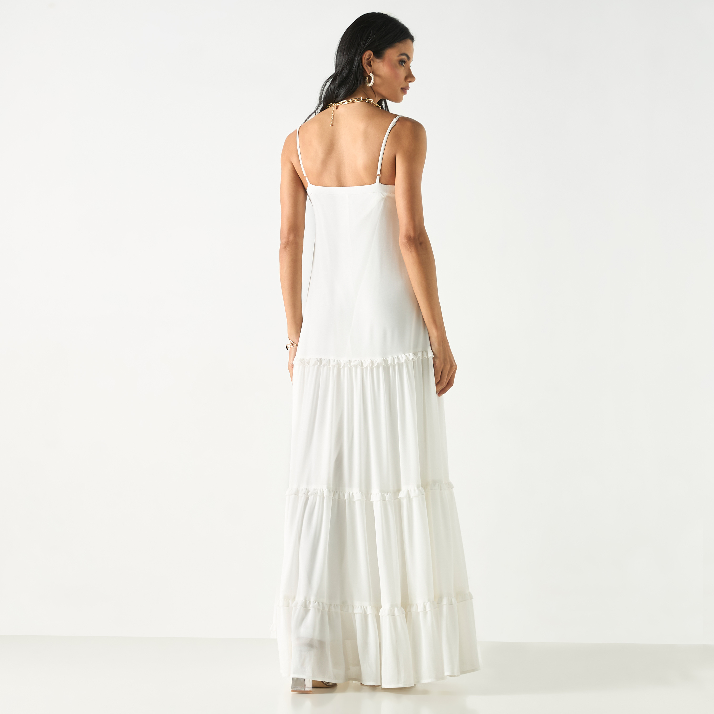 فستان متعددة الطبقات سادة بدون أكمام بحمّالات رفيعة-women-clothing-dresses-image-3