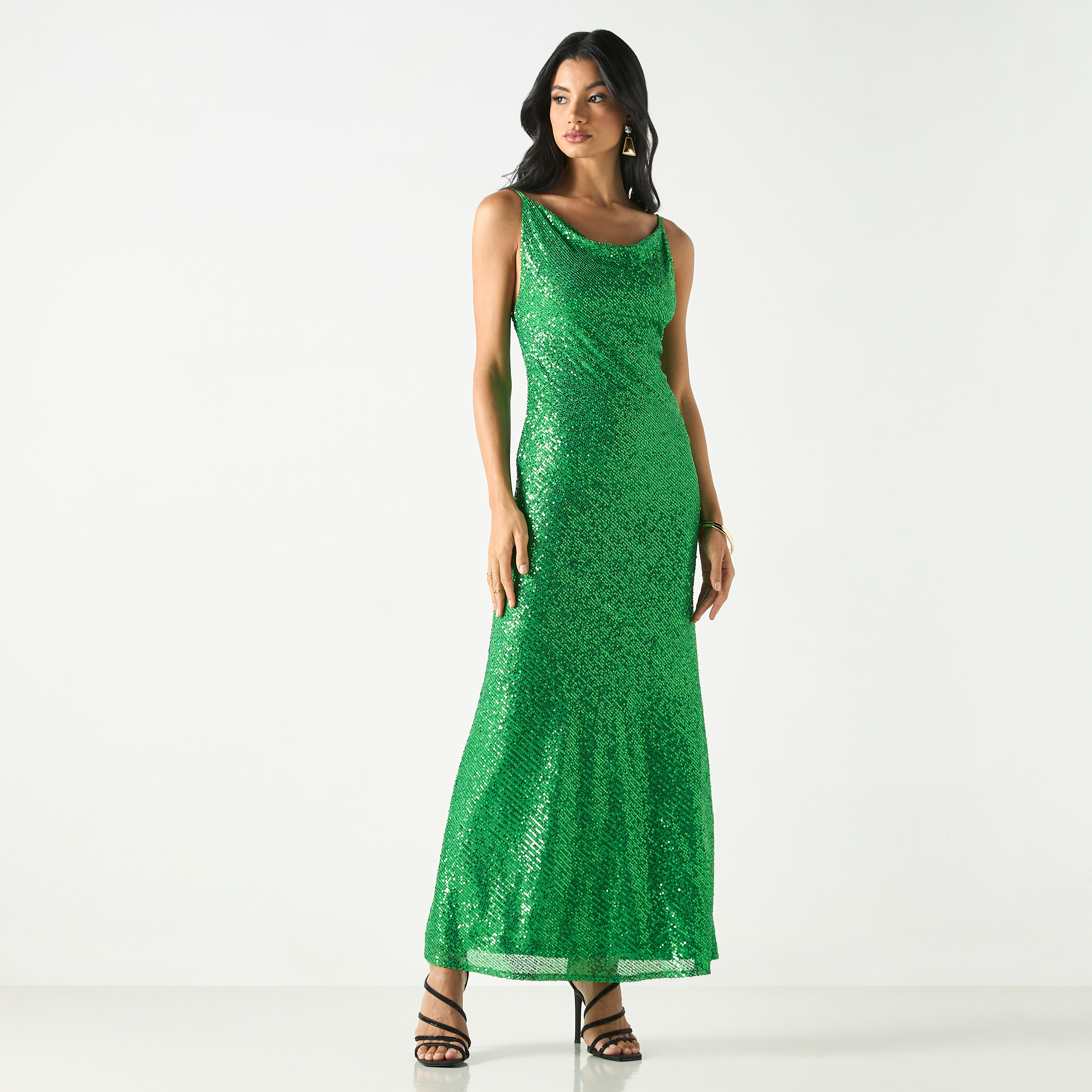 فستان ماكسي بأحزمة مزين بالترتر مع رقبة منسدلة-women-clothing-dresses-image-2