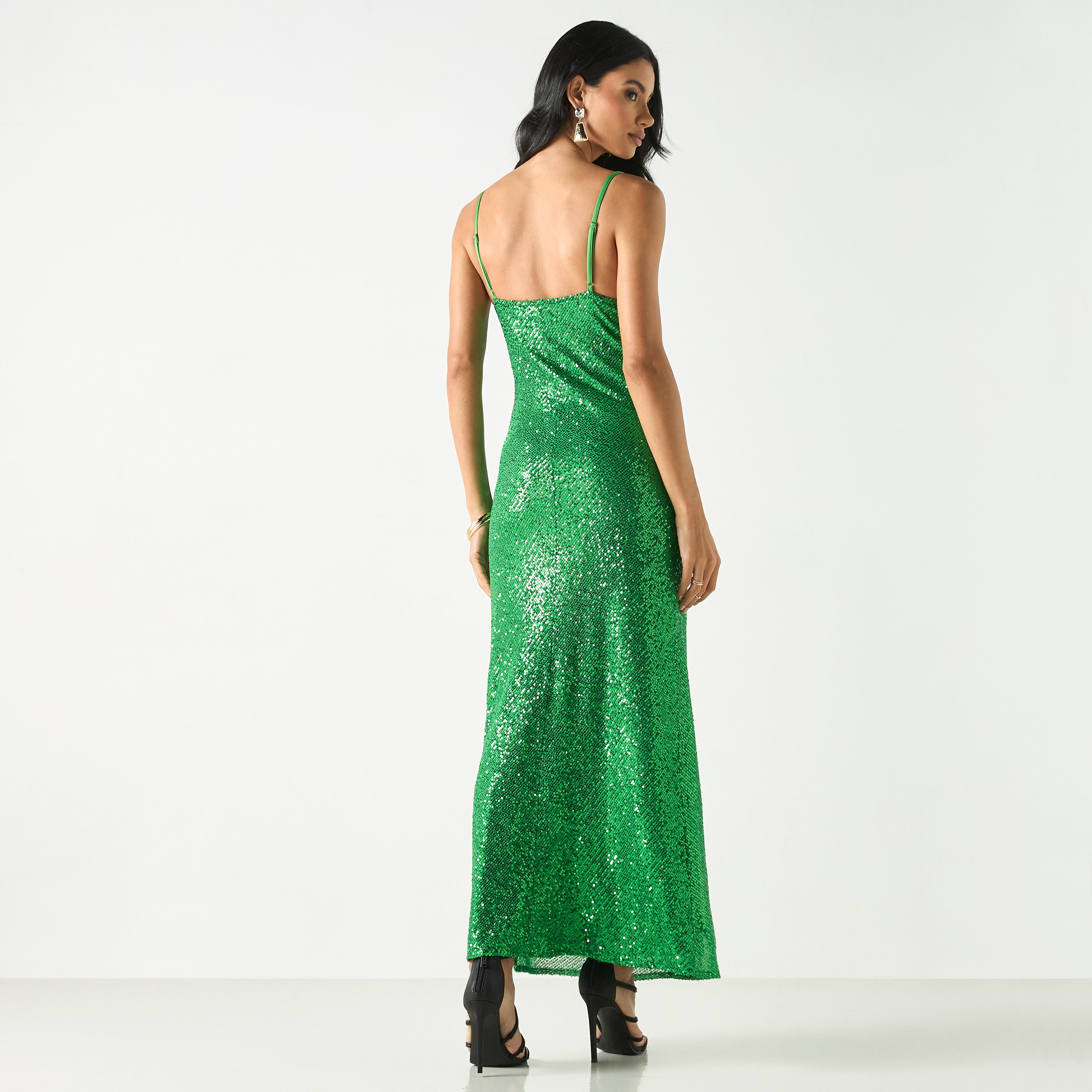 فستان ماكسي بأحزمة مزين بالترتر مع رقبة منسدلة-women-clothing-dresses-image-3