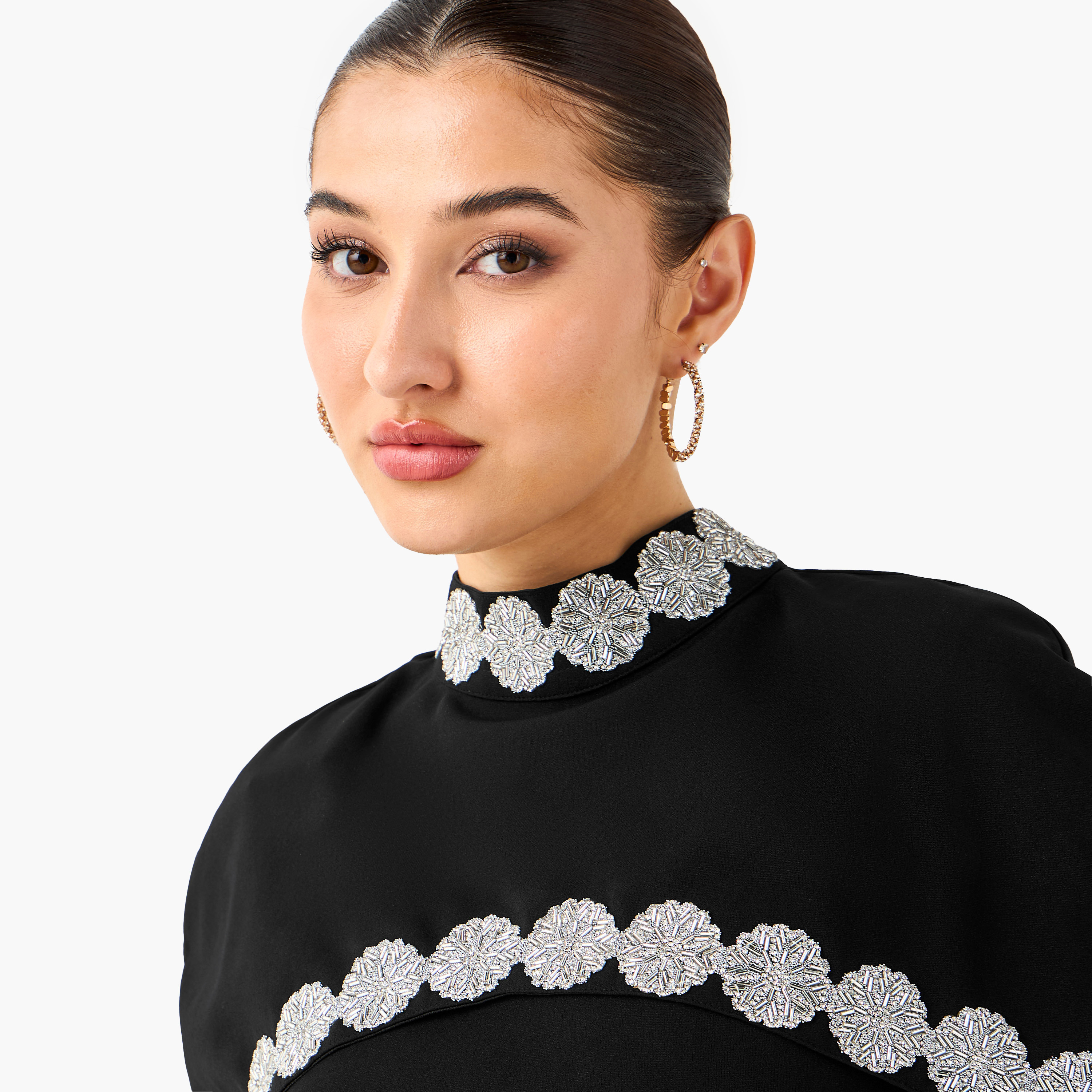 فستان ماكسي بوليستر بوديكون مزين مع رداء من غولدن آبل-women-clothing-dresses-image-6