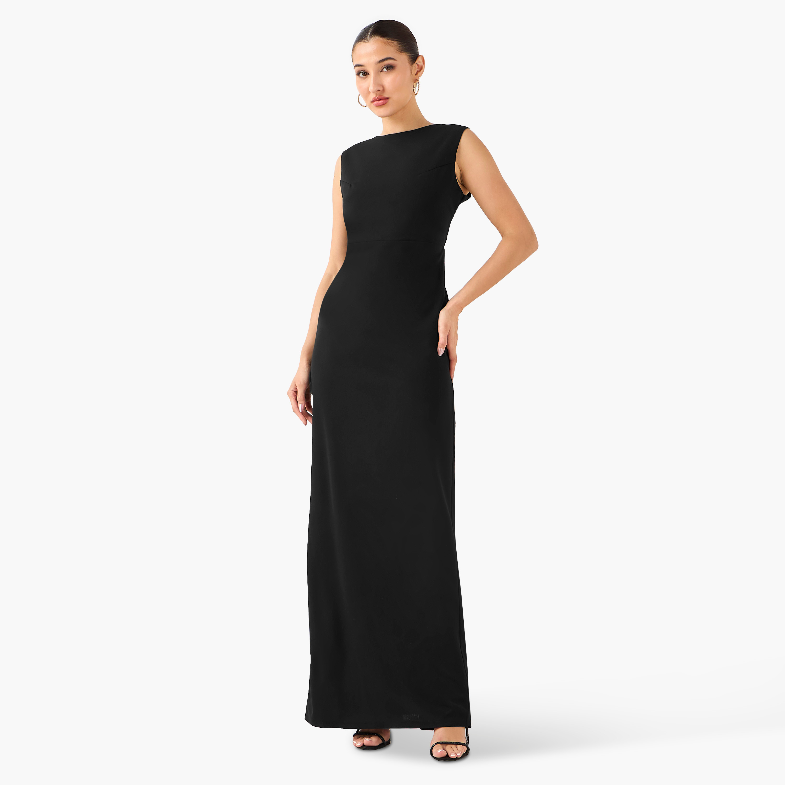 فستان ماكسي بوليستر بوديكون مزين مع رداء من غولدن آبل-women-clothing-dresses-image-3