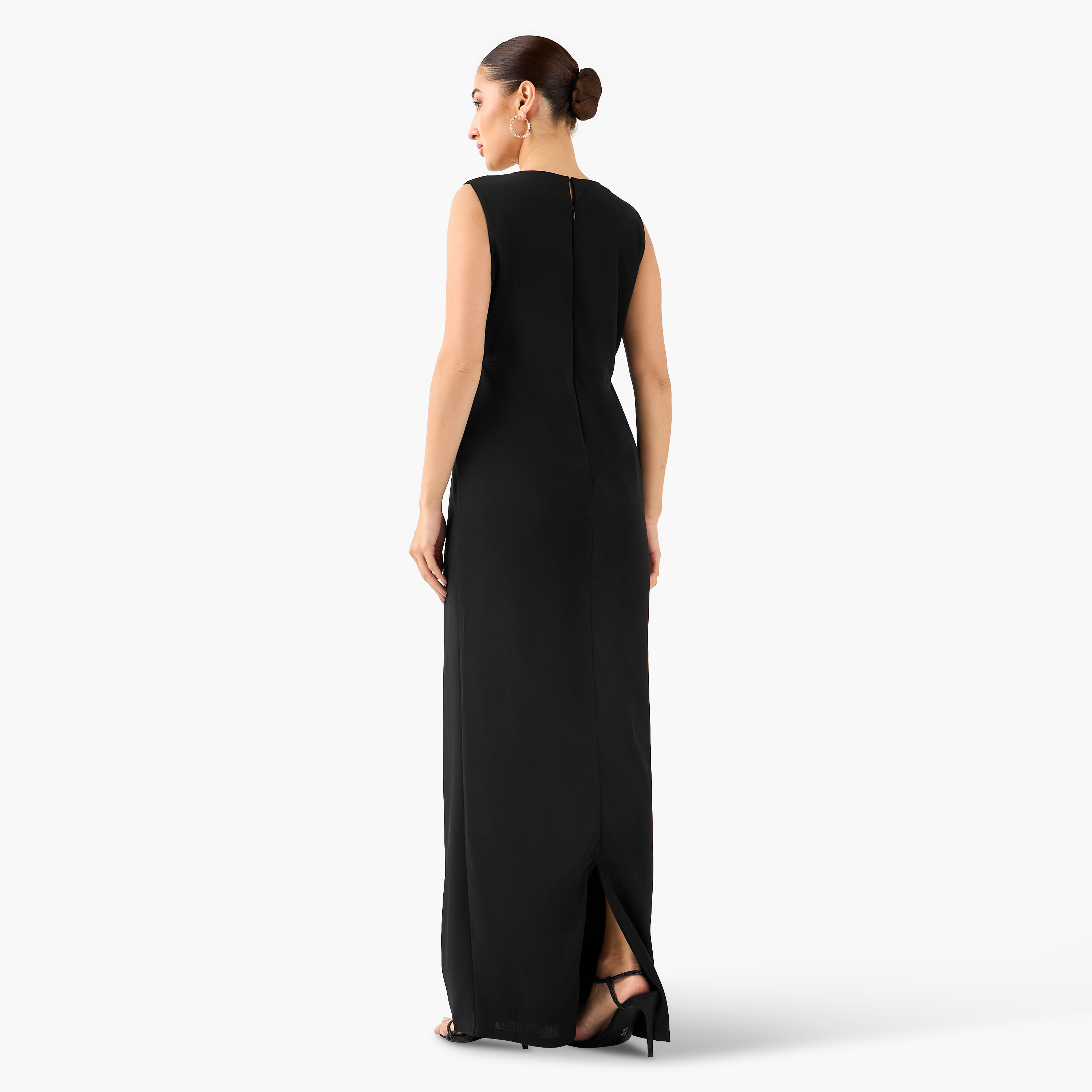 فستان ماكسي بوليستر بوديكون مزين مع رداء من غولدن آبل-women-clothing-dresses-image-2