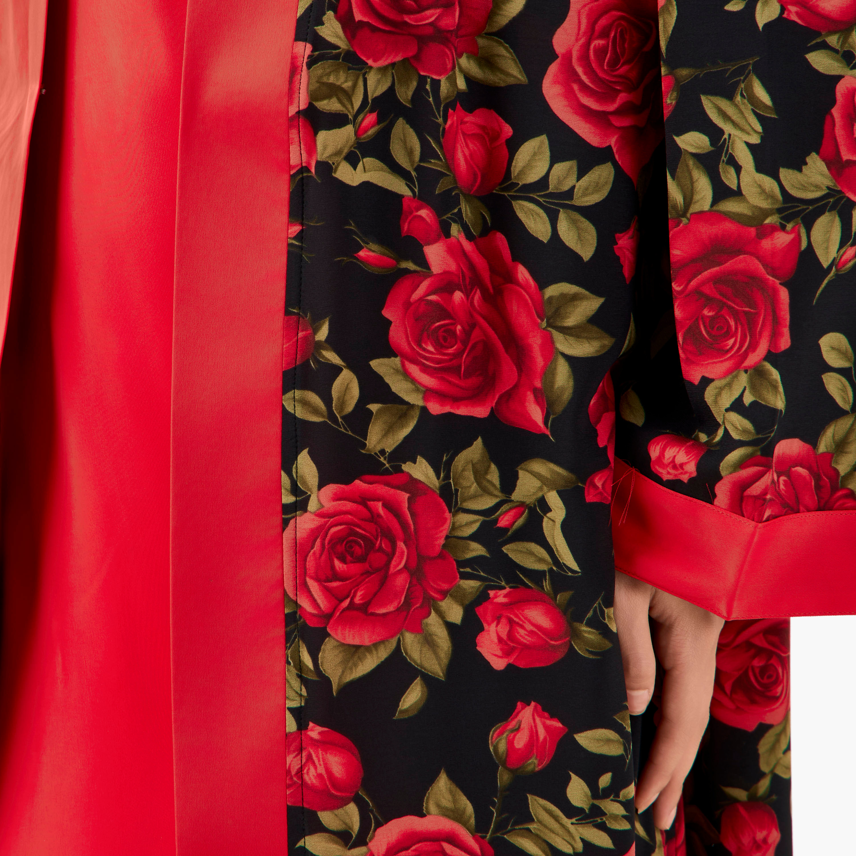 فستان ماكسي بدون أكمام بوليستر بطبعات زهور مع روب من جولدن أبل-women-clothing-dresses-image-13