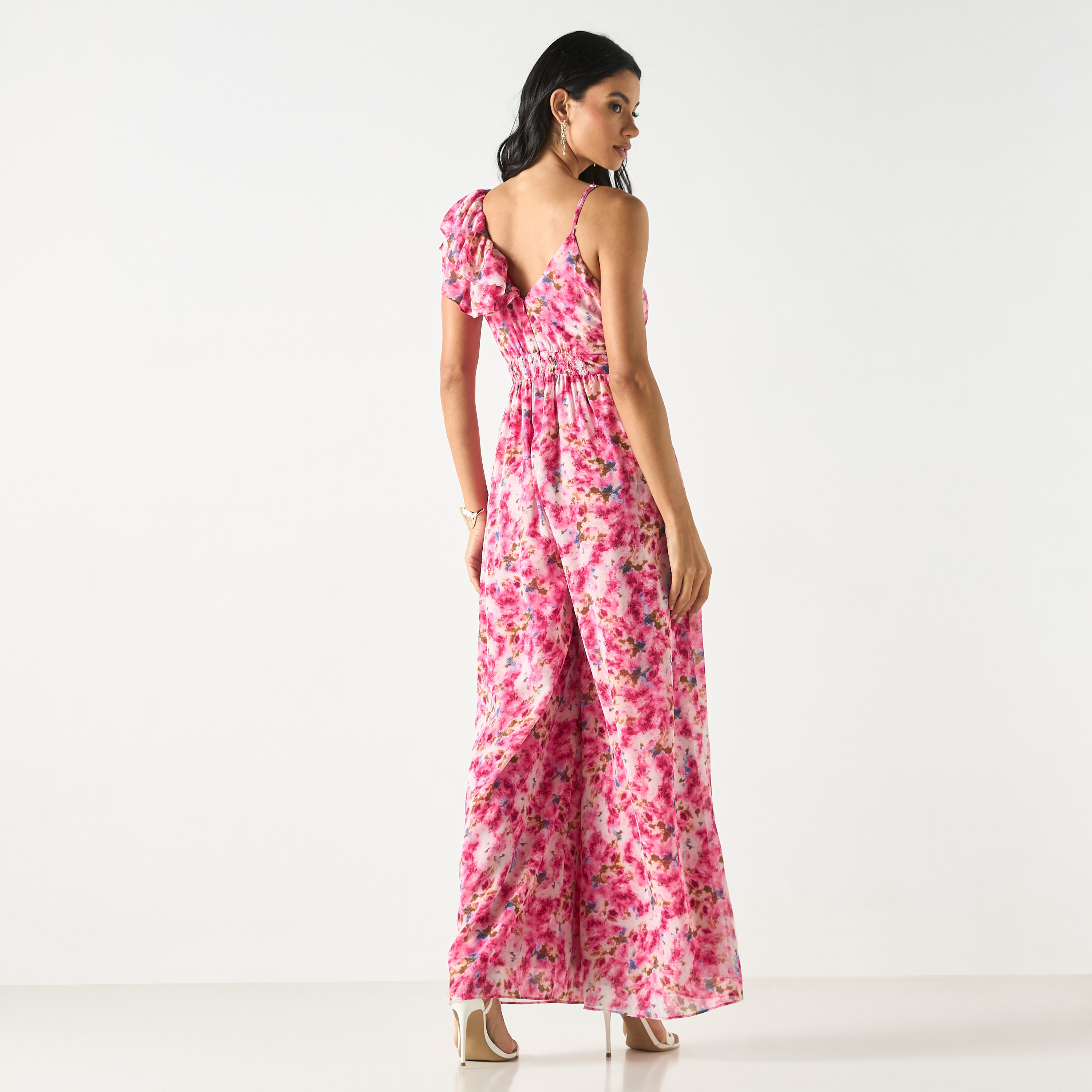 All-Over Floral Print Sleeveless Jumpsuit with Ruffles-women-clothing-jumpsuits-image-3