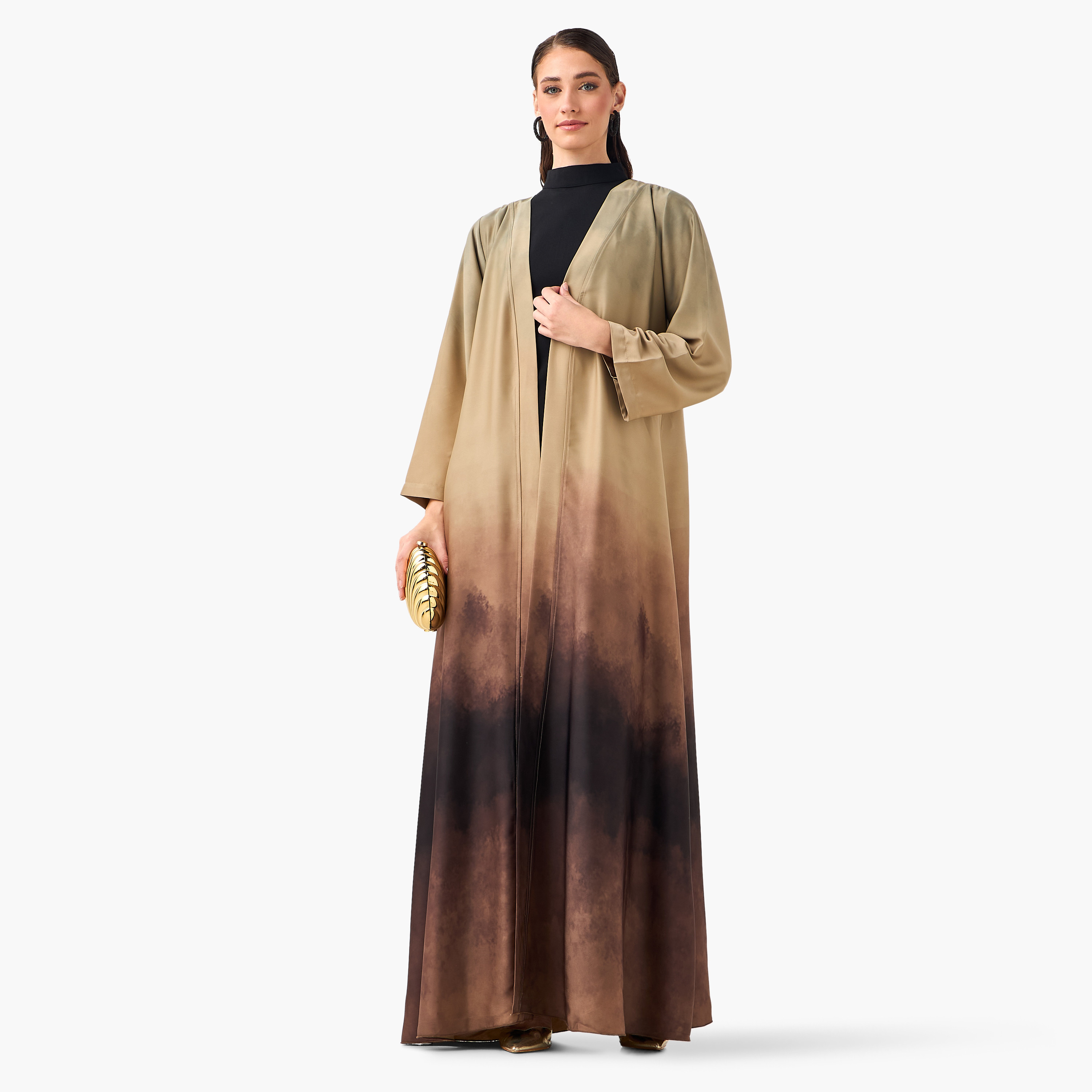 Golden Apple Multicolour Ombre Effect Women's Abaya-women-arabicclothing-abayas-image-3