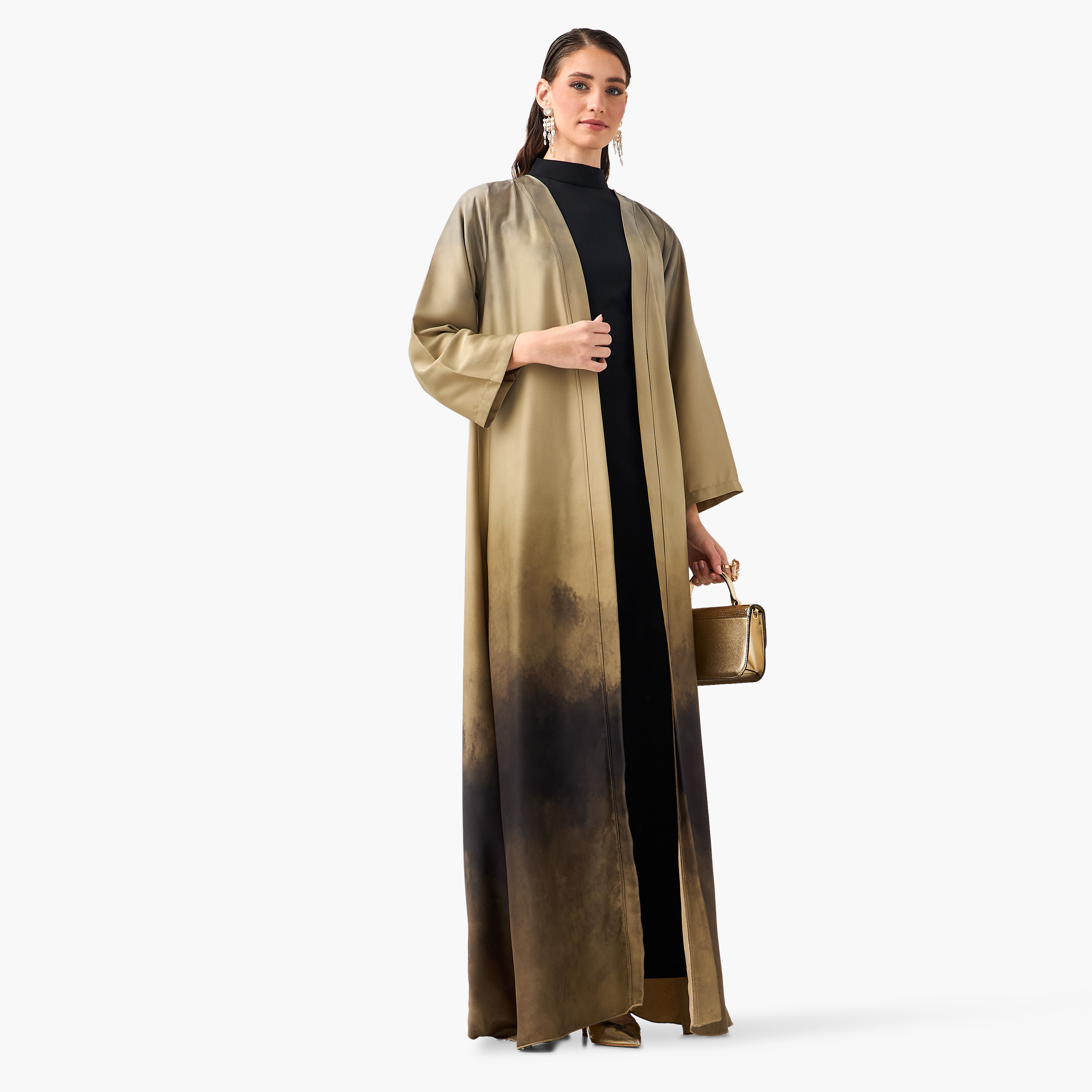 Golden Apple Multicolour Ombre Effect Women's Abaya-women-arabicclothing-abayas-image-3