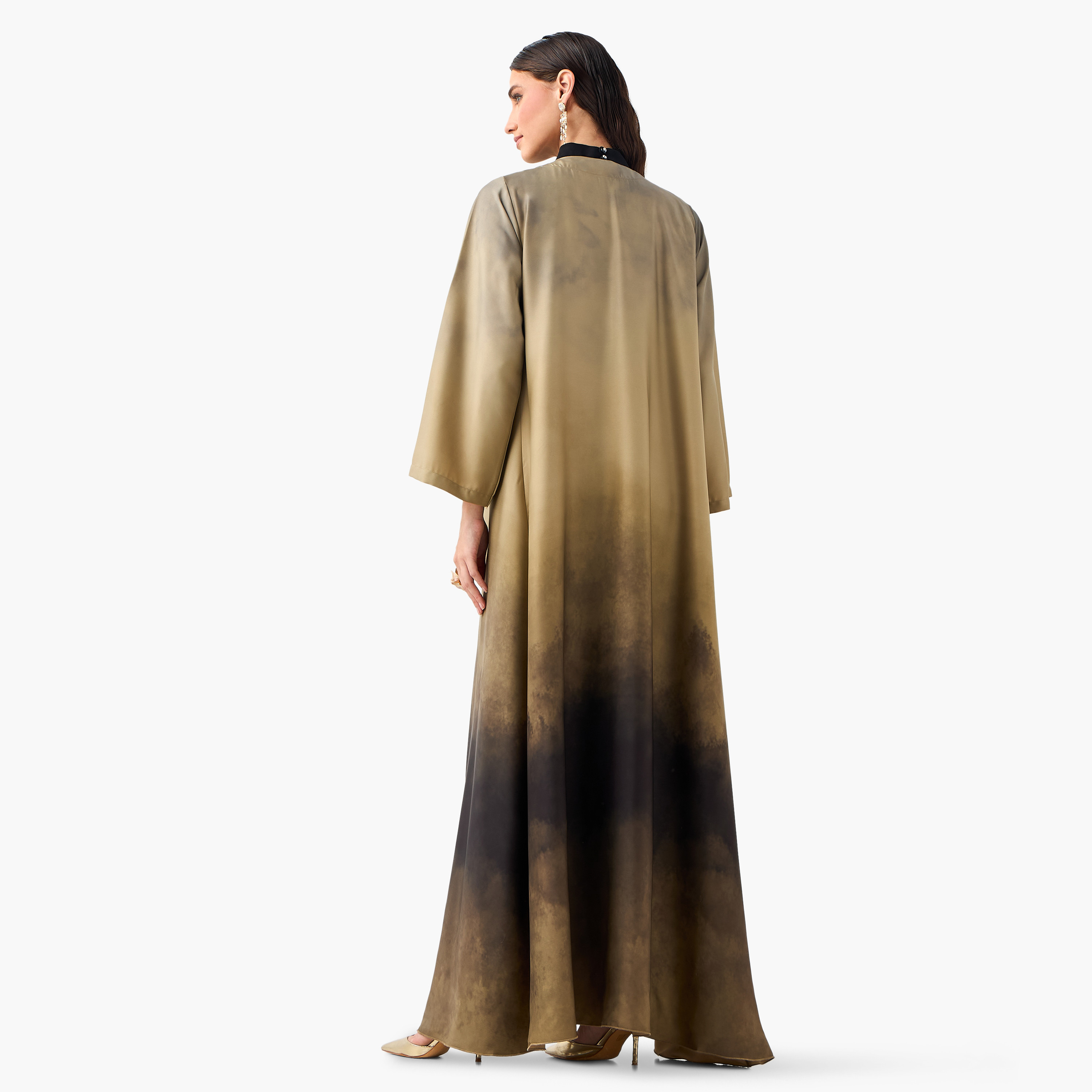 عباية نسائية بتصميم "أومبريه" متدرج الألوان من غولدن أبل-women-arabicclothing-abayas-image-4