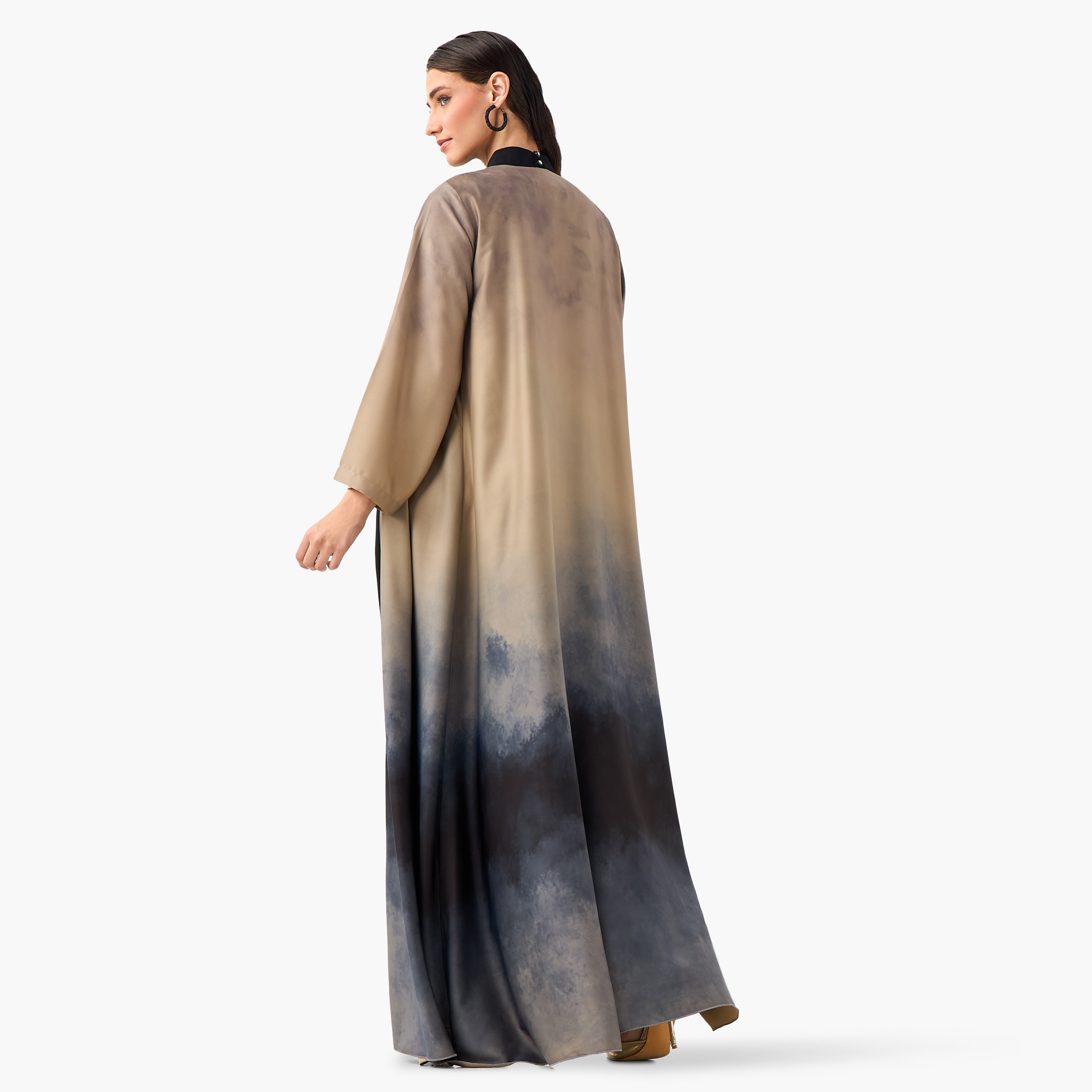 عباية نسائية بتصميم "أومبريه" متدرج الألوان من غولدن أبل-women-arabicclothing-abayas-image-4