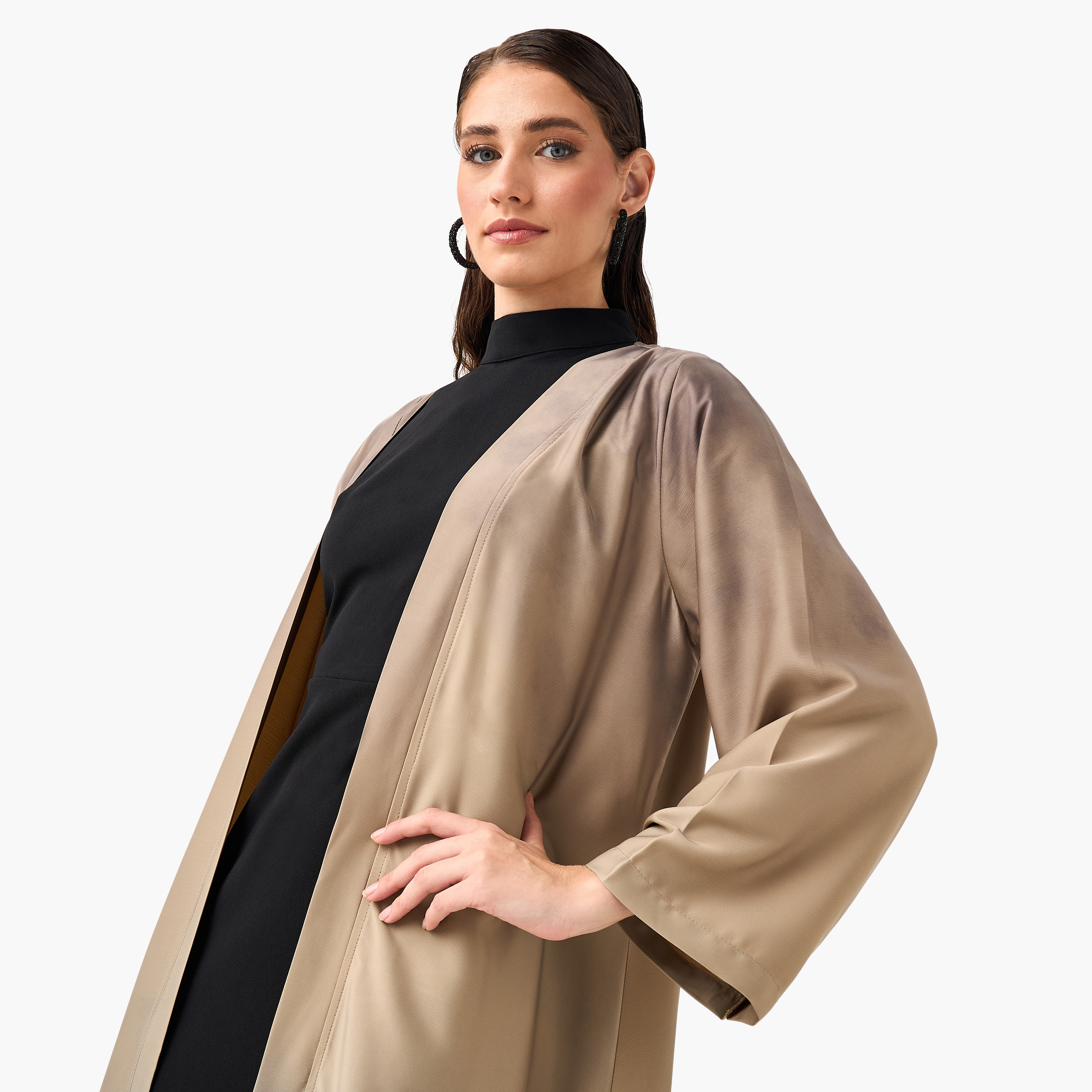 عباية نسائية بتصميم "أومبريه" متدرج الألوان من غولدن أبل-women-arabicclothing-abayas-image-5