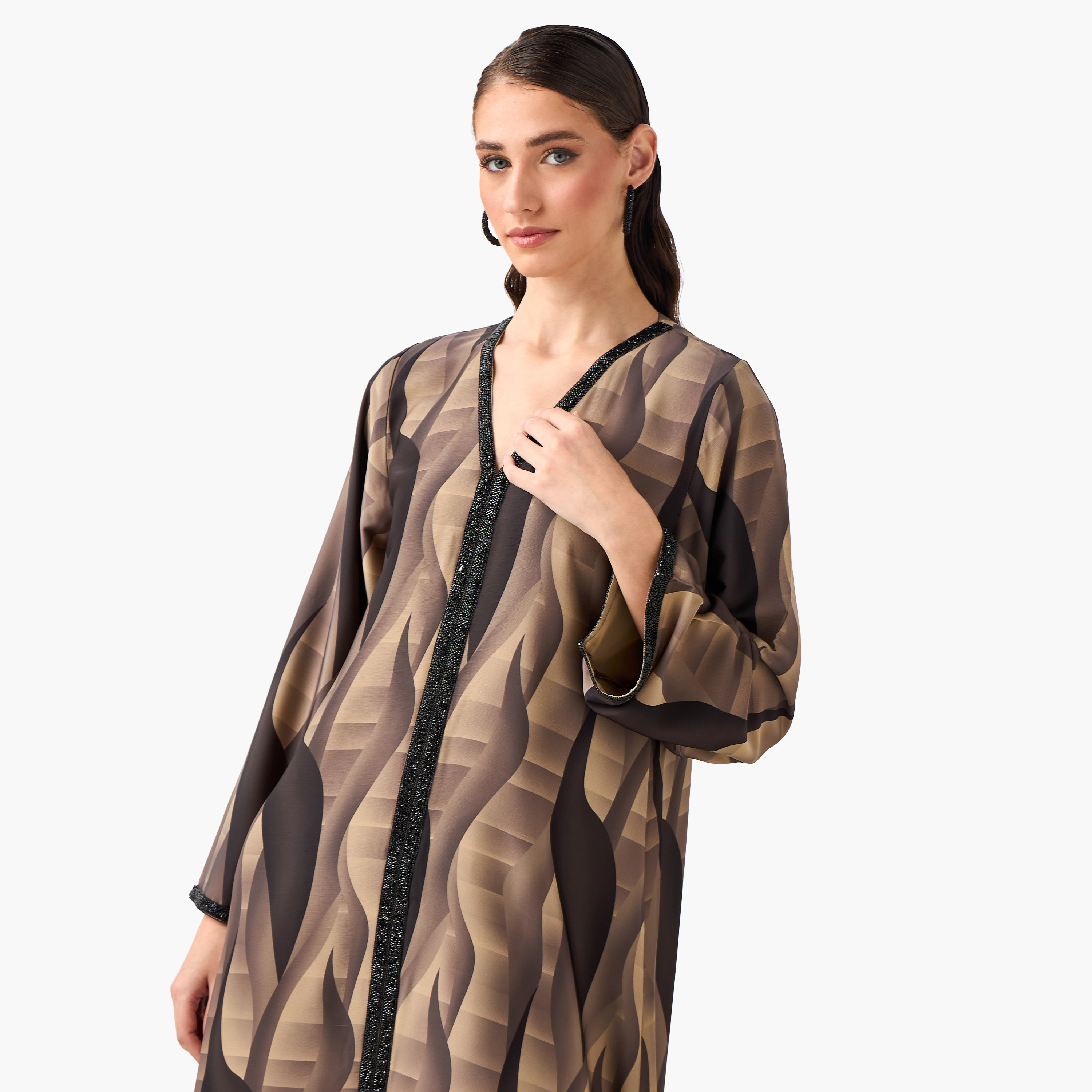 عباية نسائية بطبعة الأمواج من غولدن أبل-women-arabicclothing-abayas-image-15