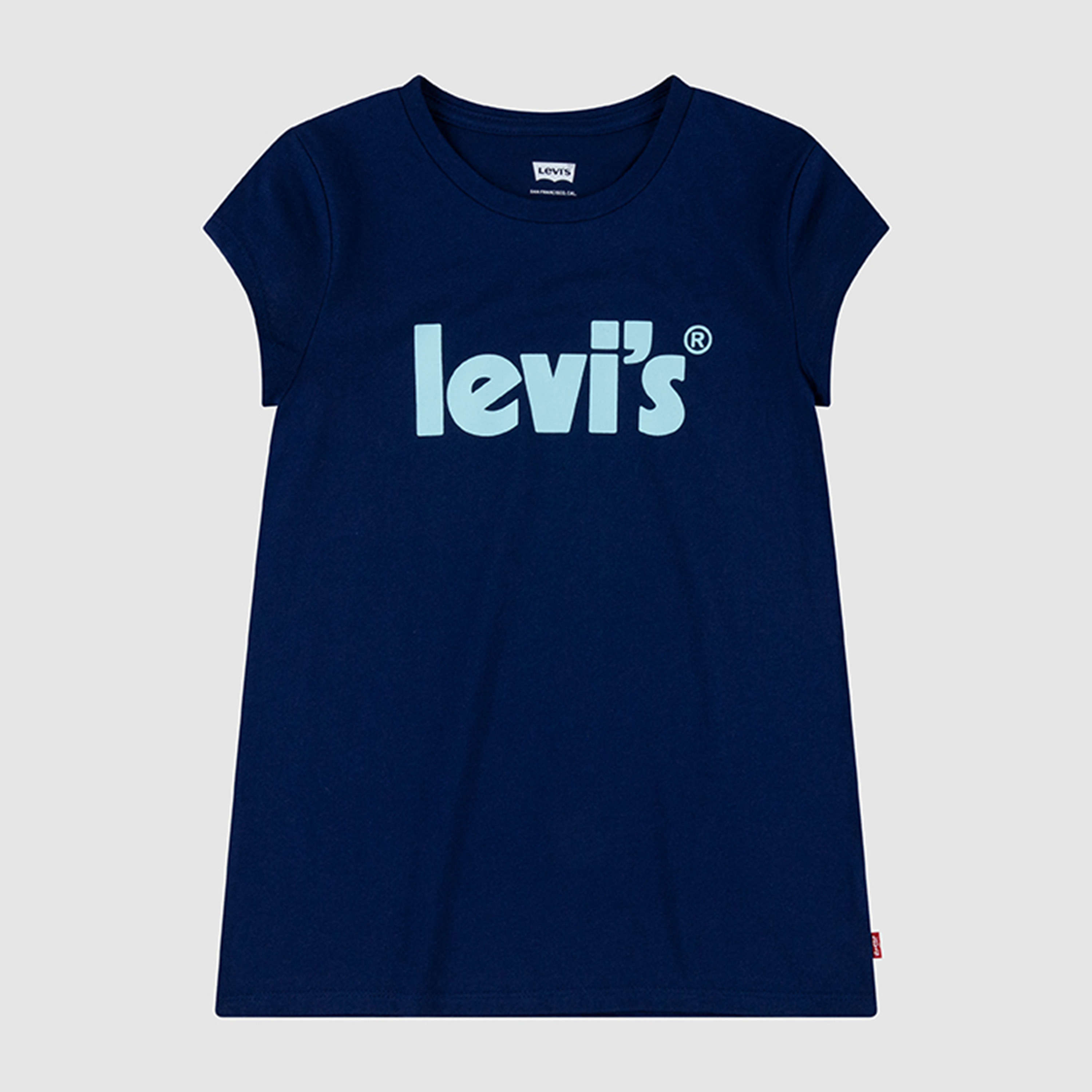 Levi's Girls Navy Blue Logo Crew Neck Short Sleeves T-Shirt-girls-clothing-blousesandshirts-image-1