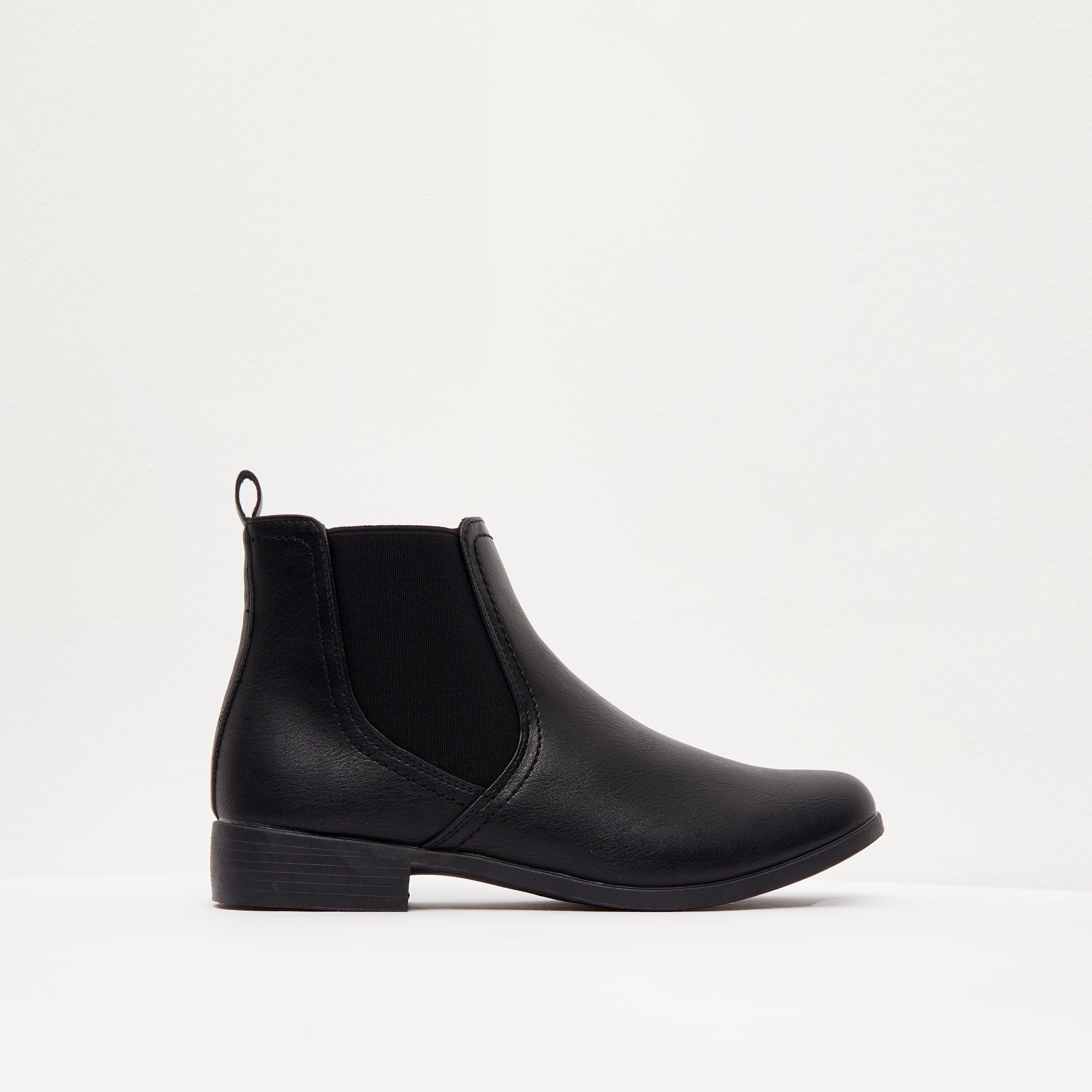 Flat black best sale dress boots