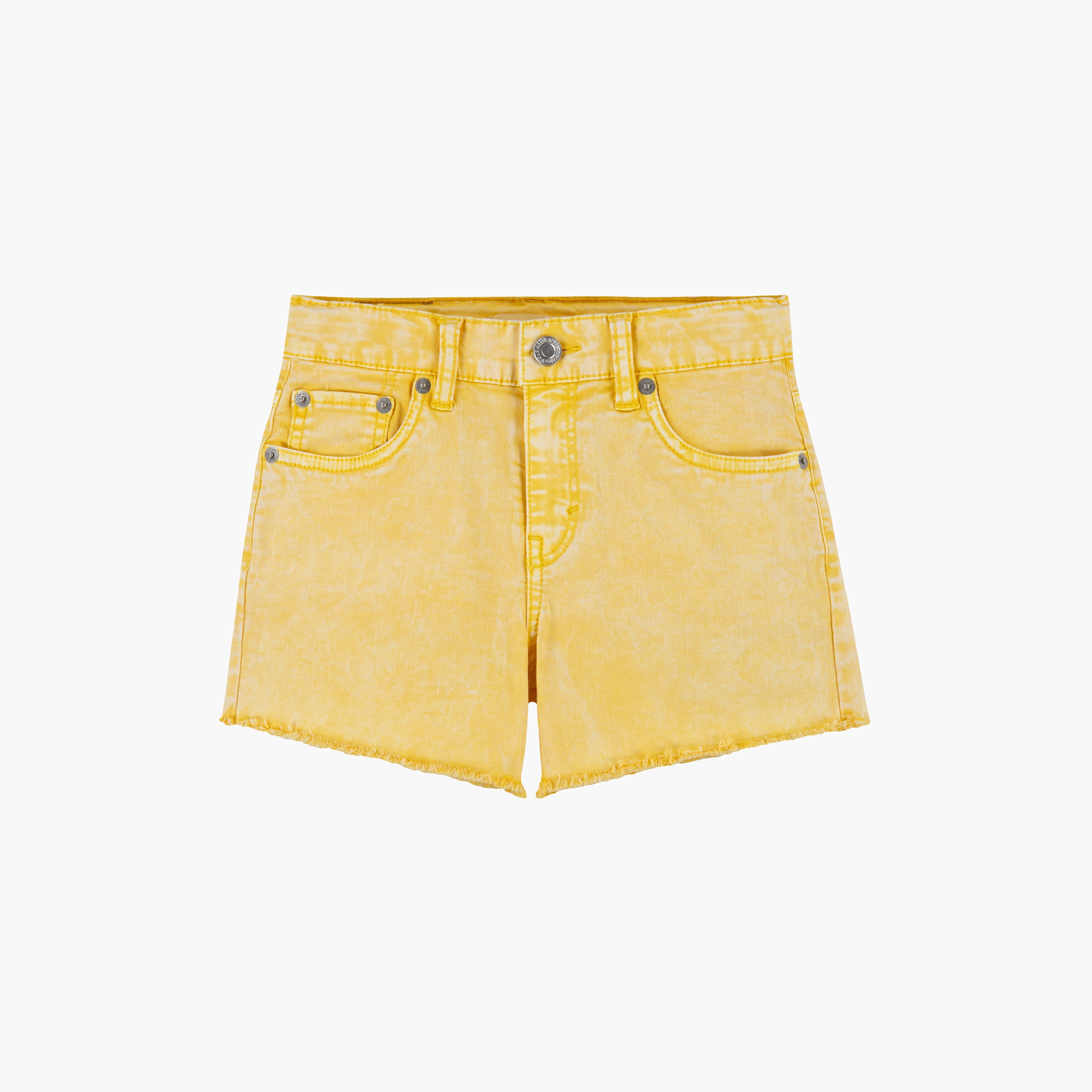 Levi’s Solid Shorts with Button Closure and Pockets-girls-clothing-bottoms-shorts-image-1