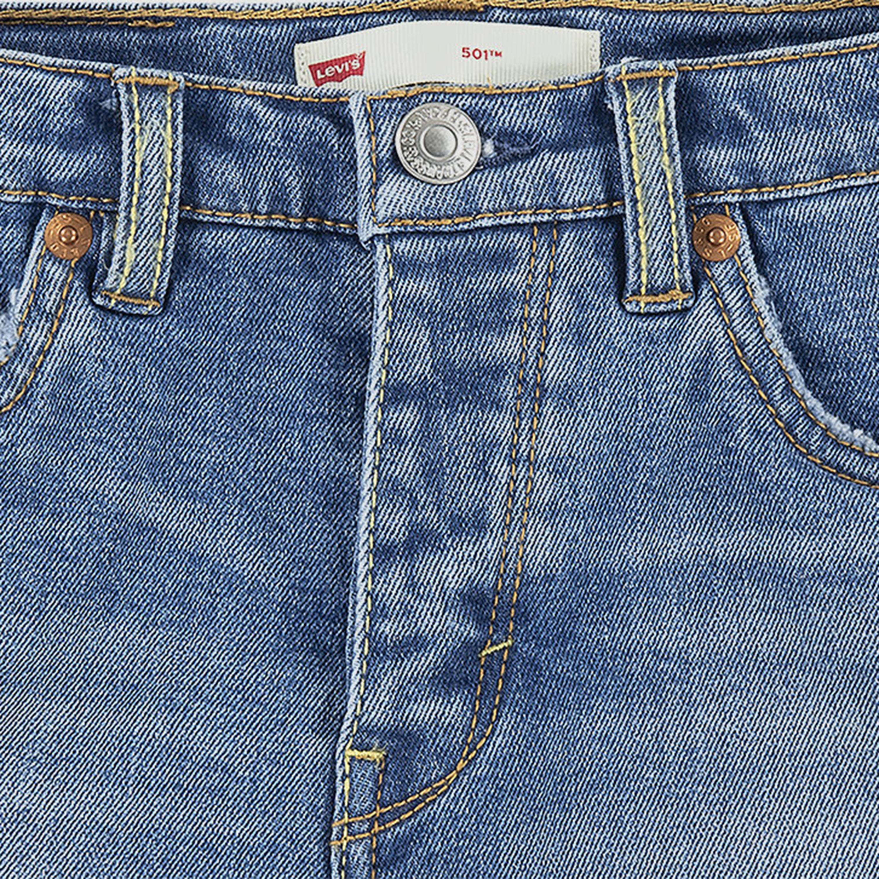 شورت جينز أزرار سادة من ليفايز-girls-clothing-bottoms-shorts-image-3
