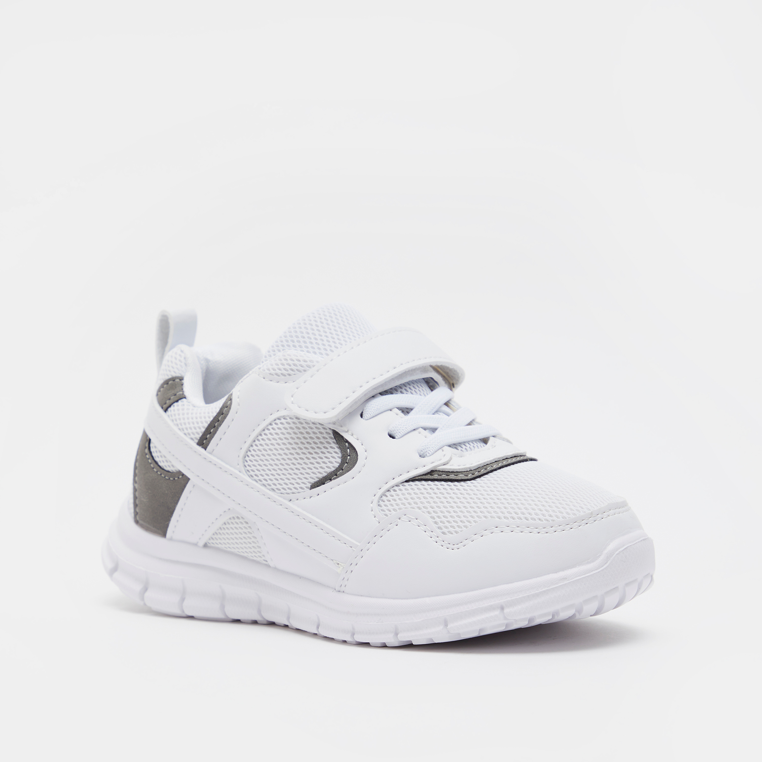 Textured Sneakers with Hook and Loop Closure-girls-shoes-sneakers-image-2