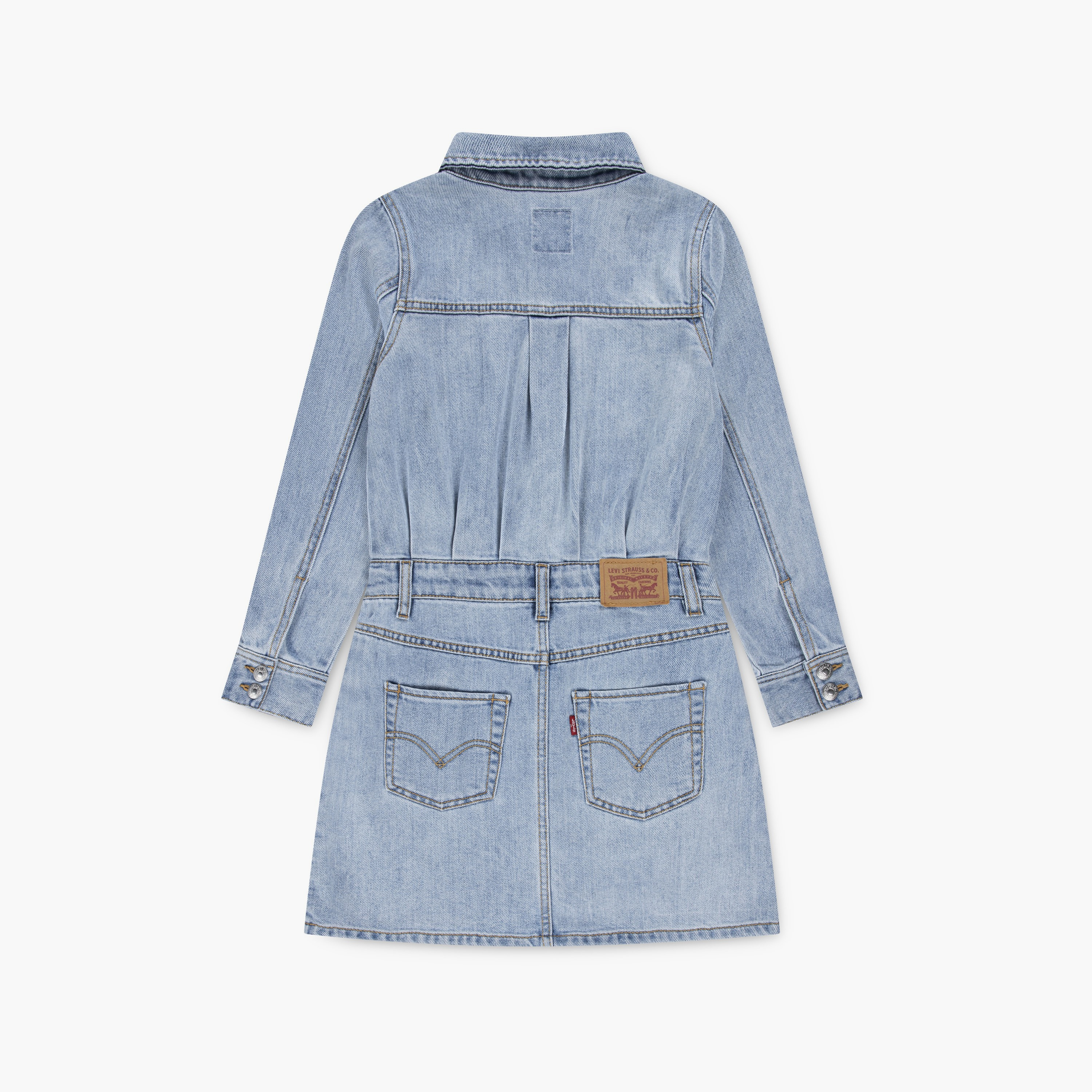 Levi’s Long Sleeves Denim Short Dress-girls-clothing-dressesandjumpsuits-image-2