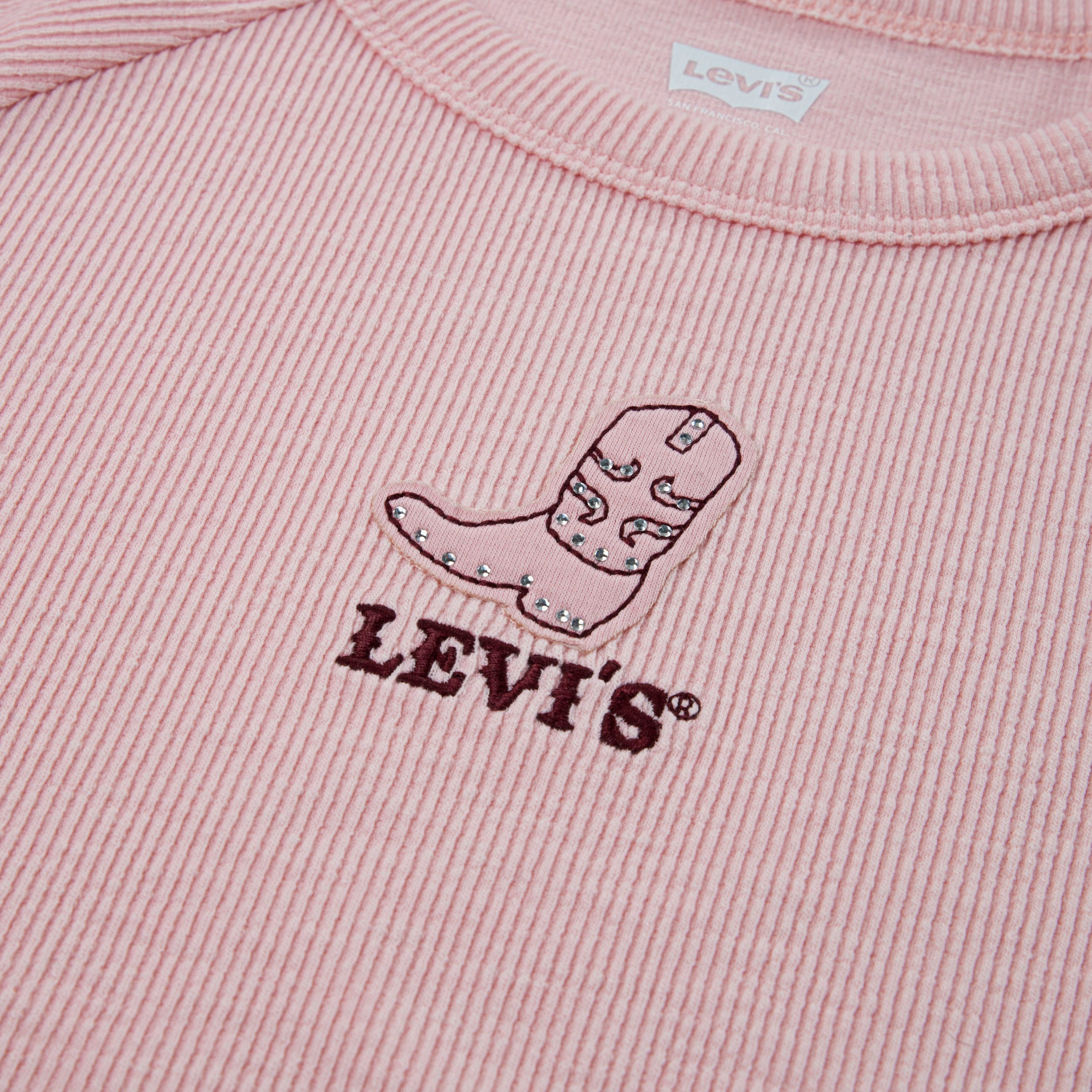 Levi’s Short Sleeves Ribbed Embroidered T-Shirt-girls-clothing-tshirts-image-3