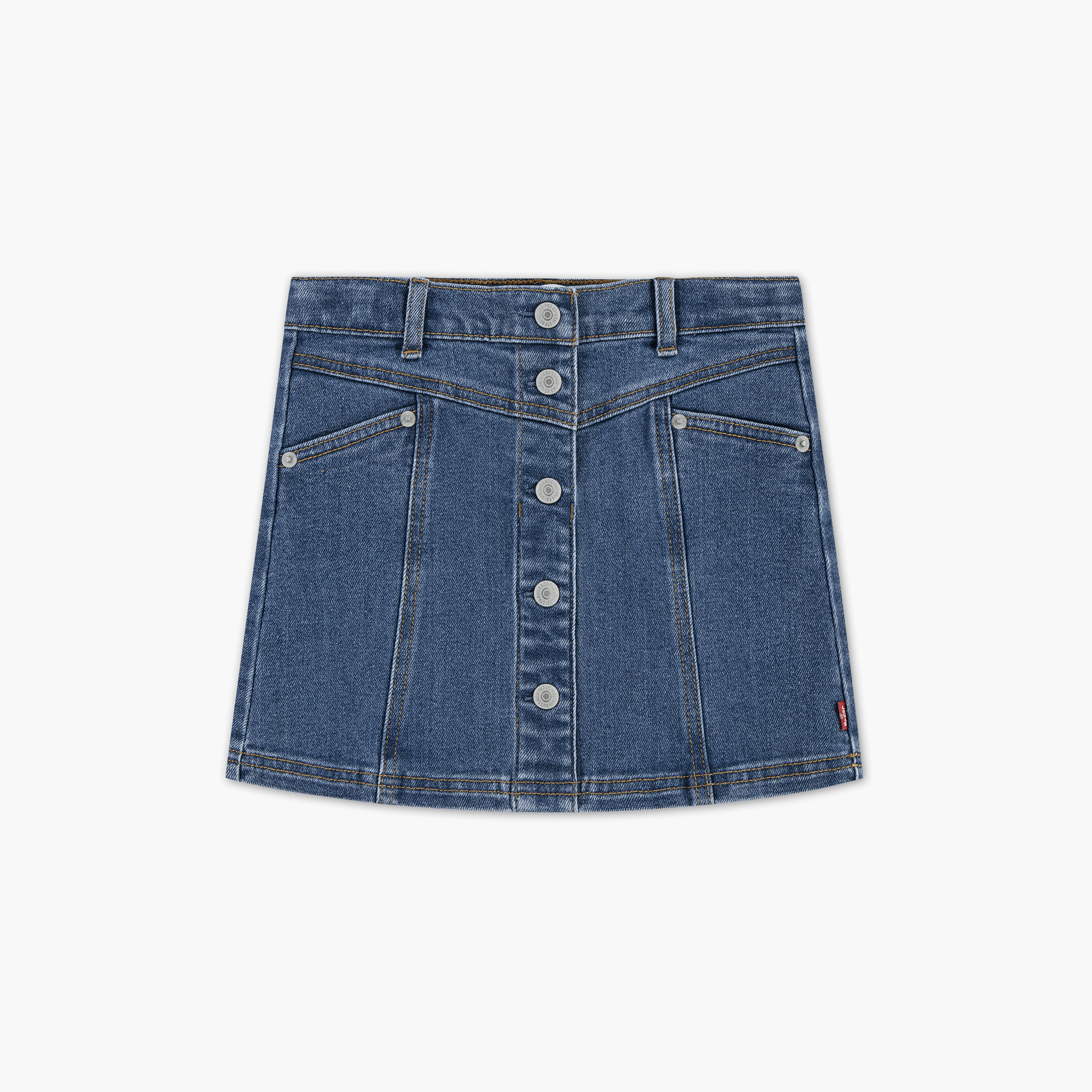 Levi’s Button Front Solid Skirt-girls-clothing-bottoms-skirts-image-1