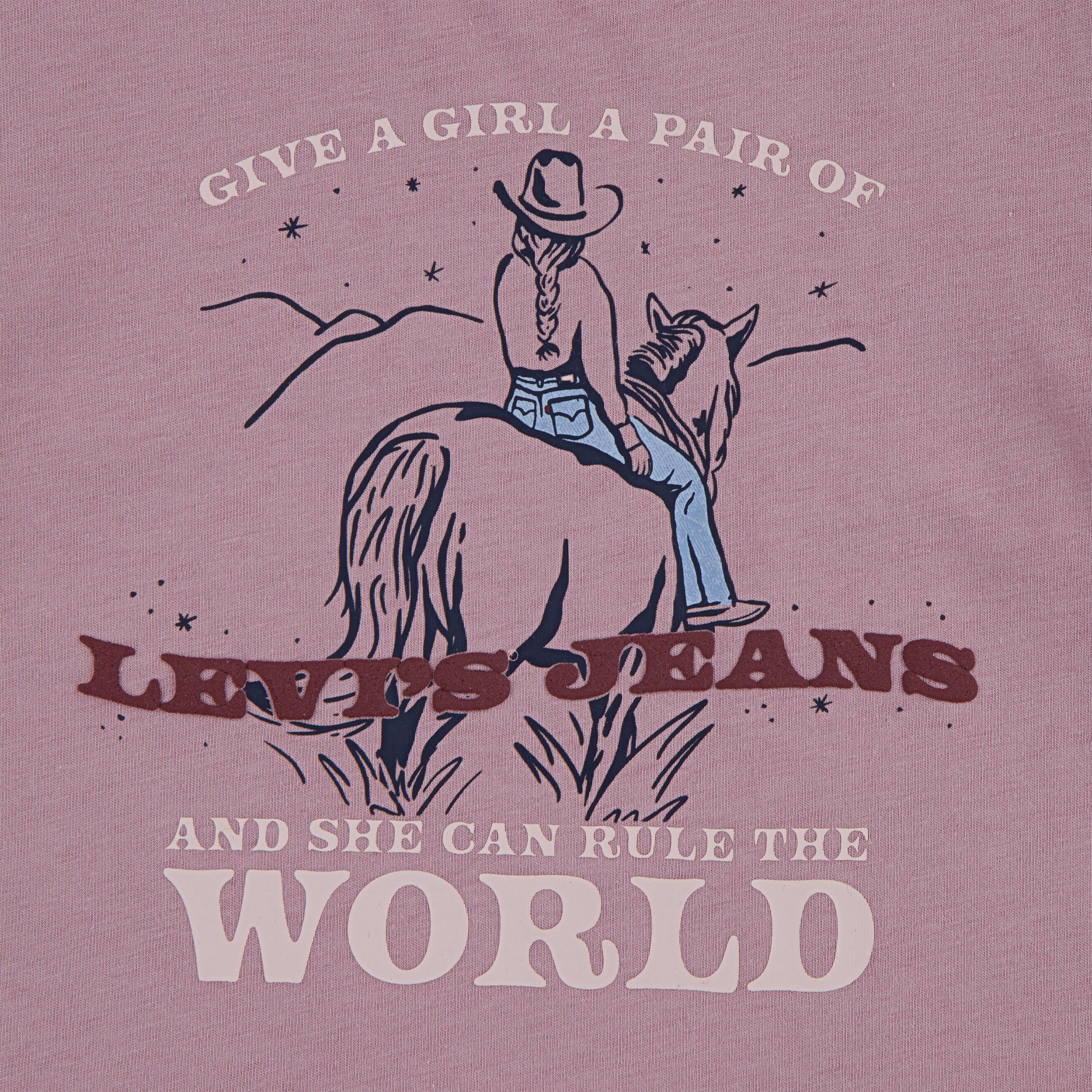 تي شيرت بأكمام قصيرة وياقة مستديرة وطبعة جرافيك-girls-clothing-tshirts-image-4
