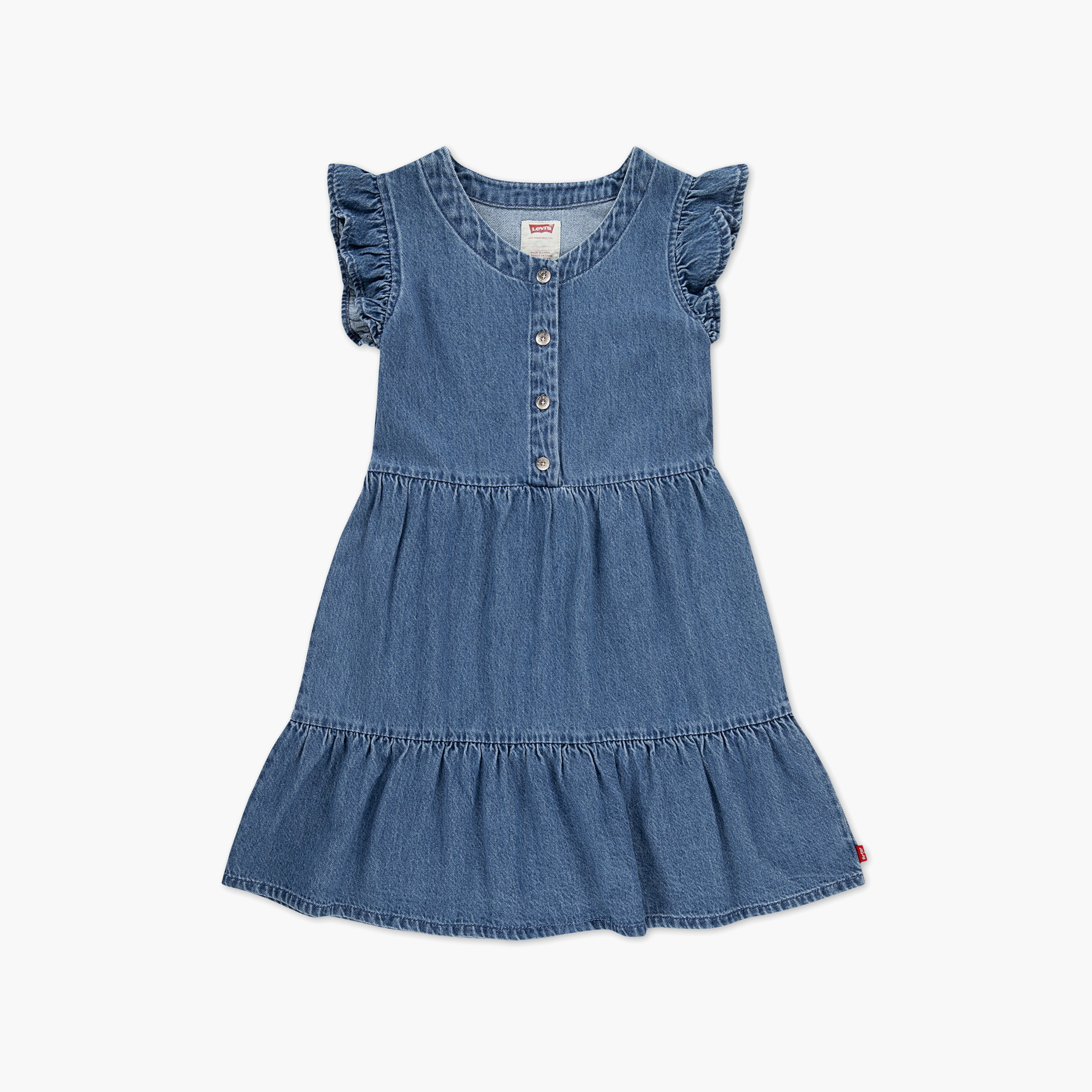 Levi's LVG Flutter Sleeve Button Up Dress-girls-clothing-dressesandjumpsuits-image-1