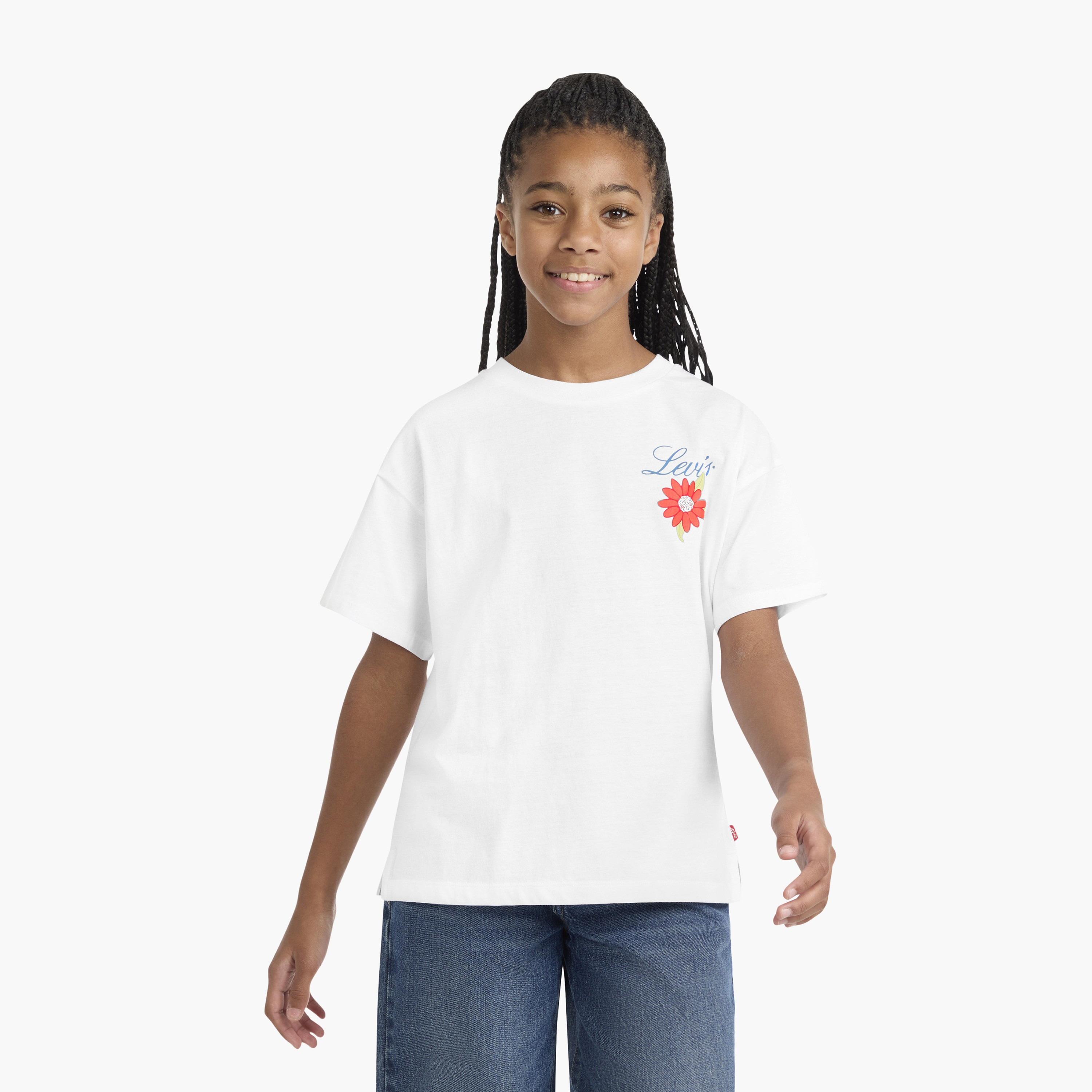Levi's LVG Floral Oversized Printed T-Shirt-girls-clothing-tshirts-image-1