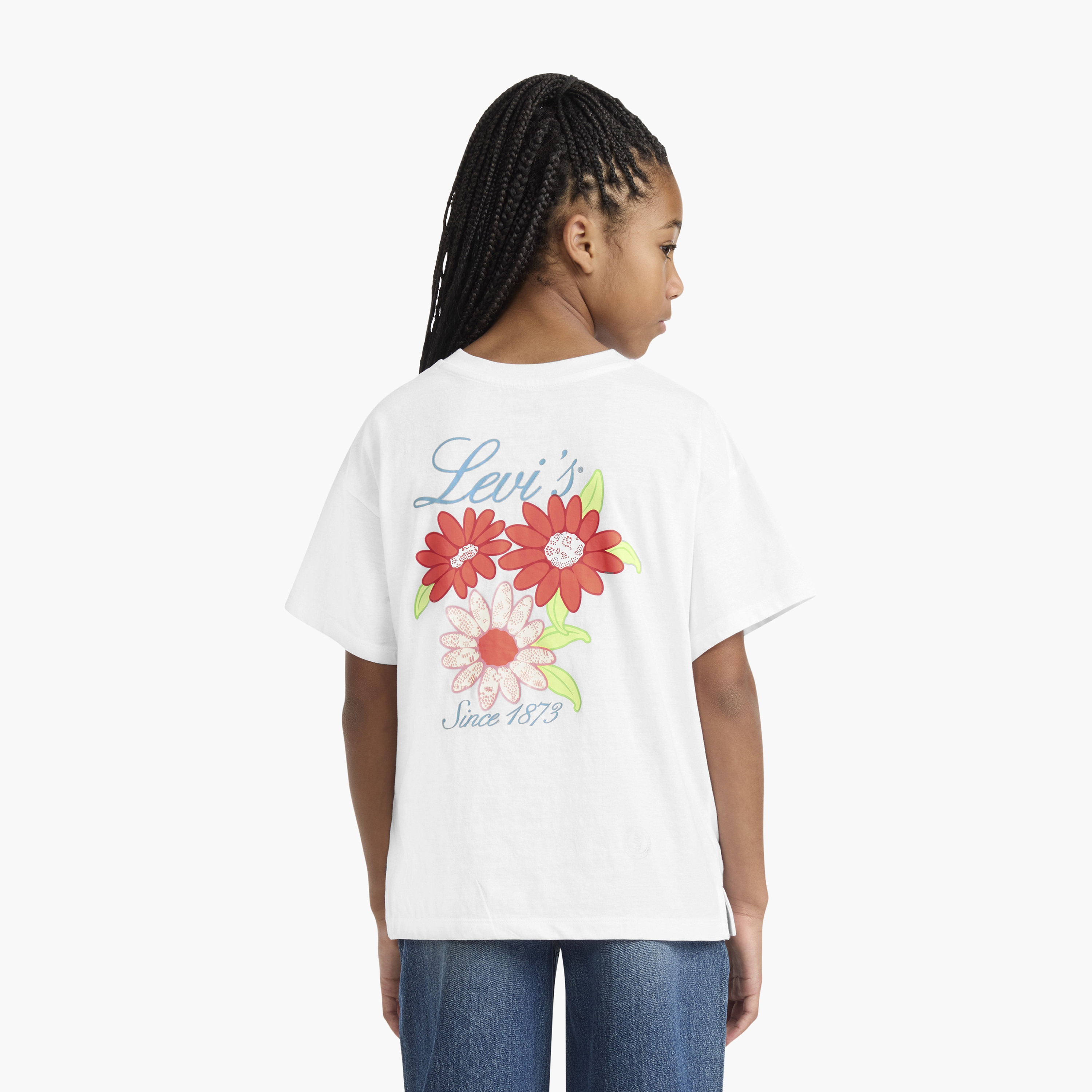 تي شيرت بقصة "أوفرسايزد" بطبعة زهور للبنات من ليفايس-girls-clothing-tshirts-image-3