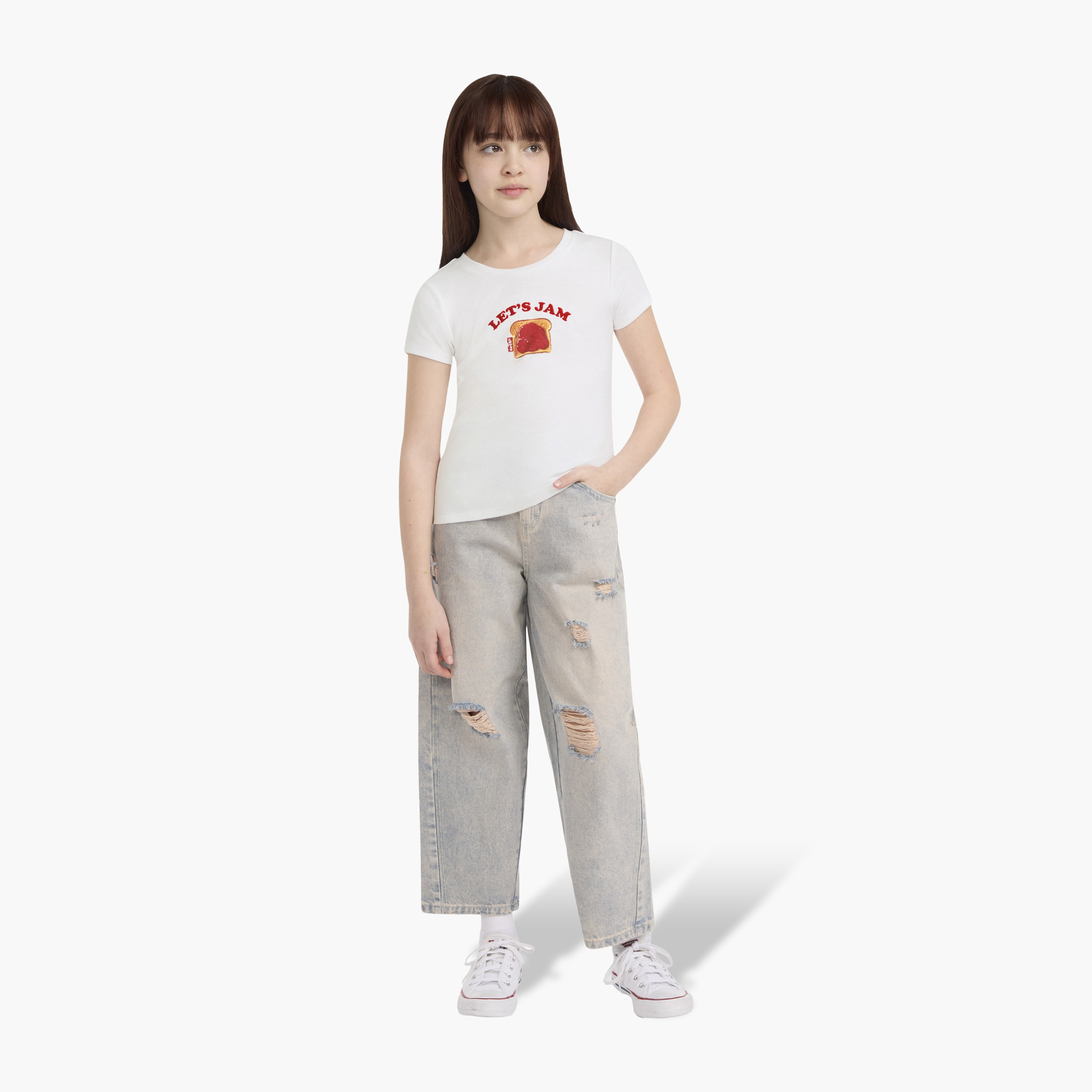 Levi's LVG Rib Meet And Greet Jam Printed T-Shirt-girls-clothing-tshirts-image-2