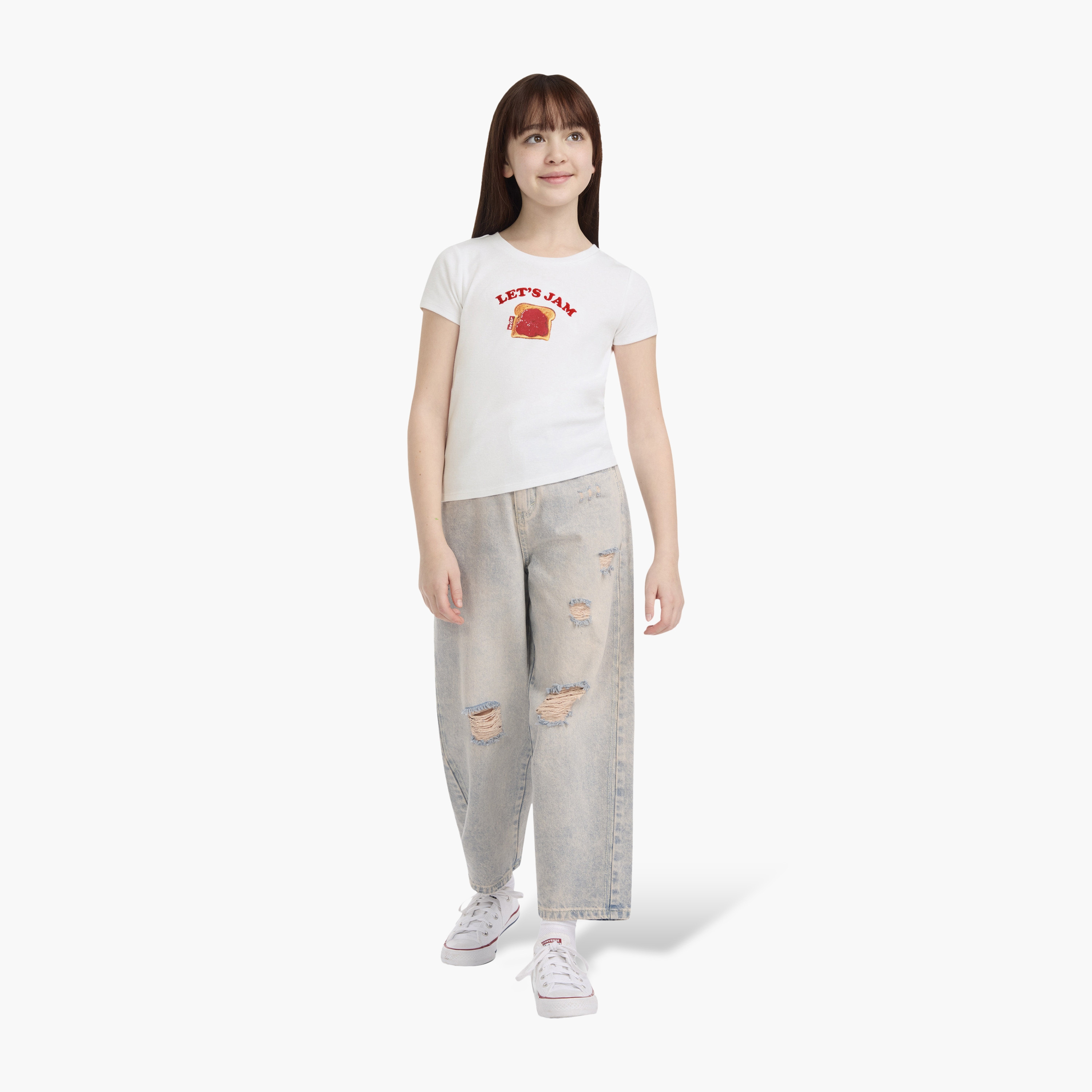 Levi's LVG Rib Meet And Greet Jam Printed T-Shirt-girls-clothing-tshirts-image-3