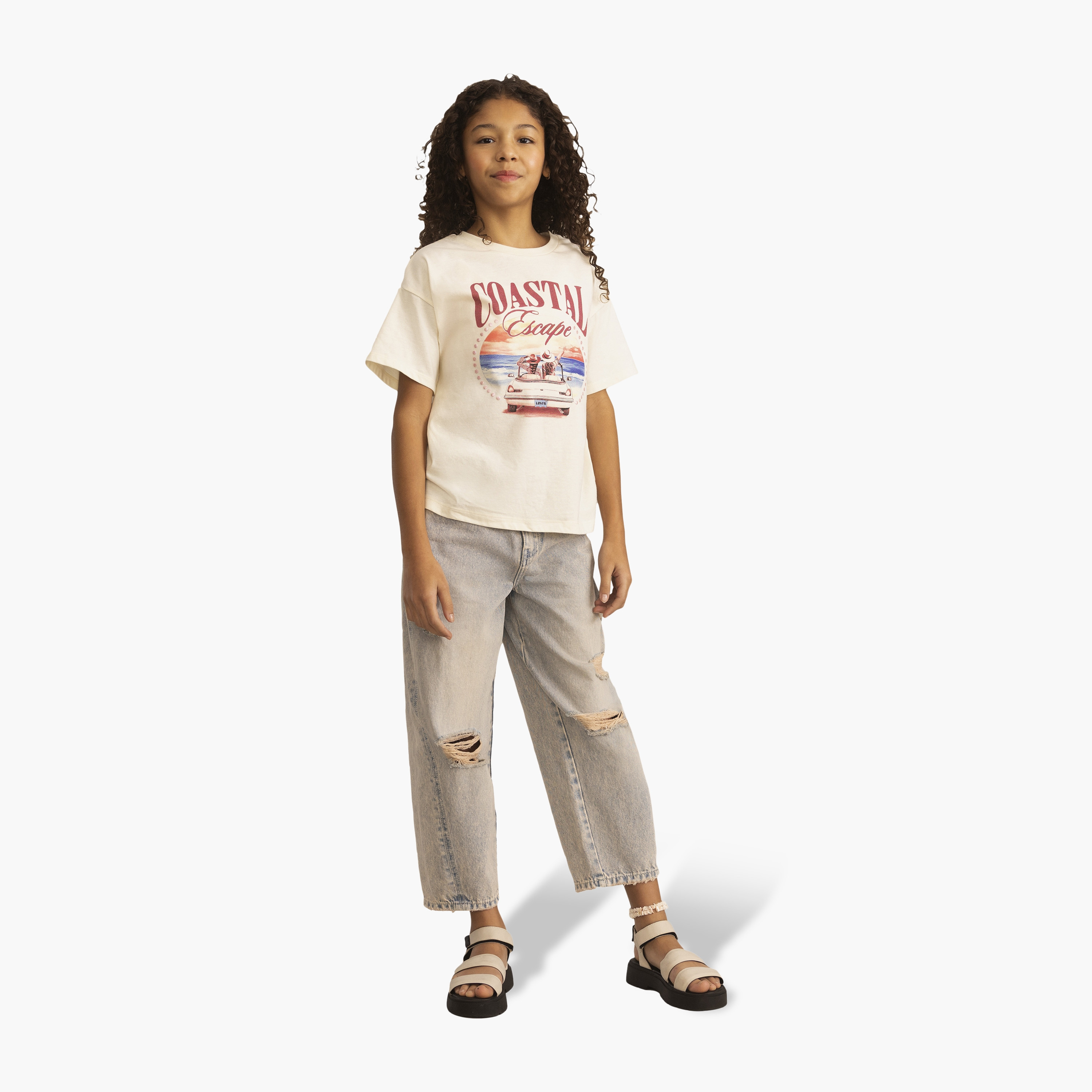 Levi's LVG Coastal Girls Printed T-Shirt-girls-clothing-tshirts-image-4