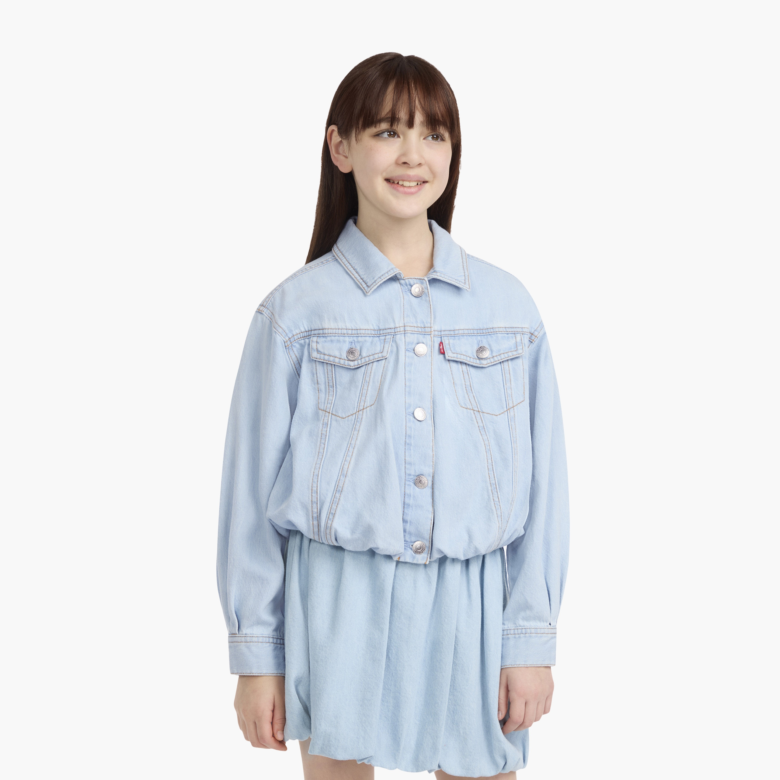 جاكيت "تراكر" بتصميم "بوبل" للبنات من ليفايس-girls-clothing-jacketsandcoats-image-1