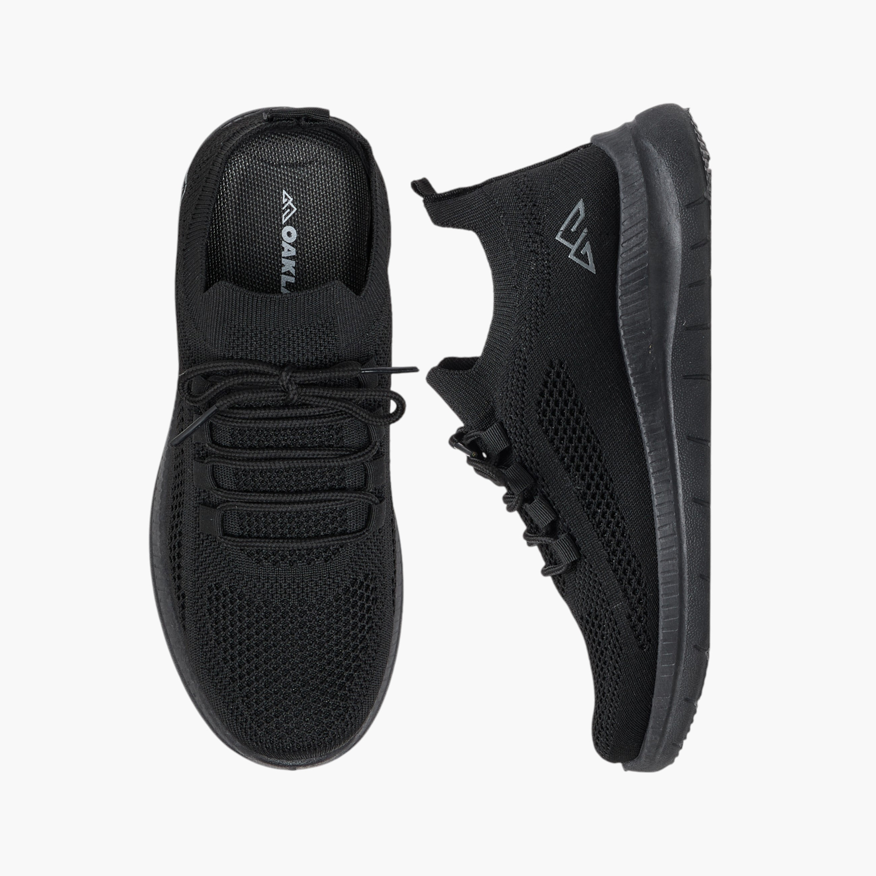 Oaklan by Shoexpress Logo Print Sports Shoes with Lace-Up Closure-sports-women-shoes-image-1