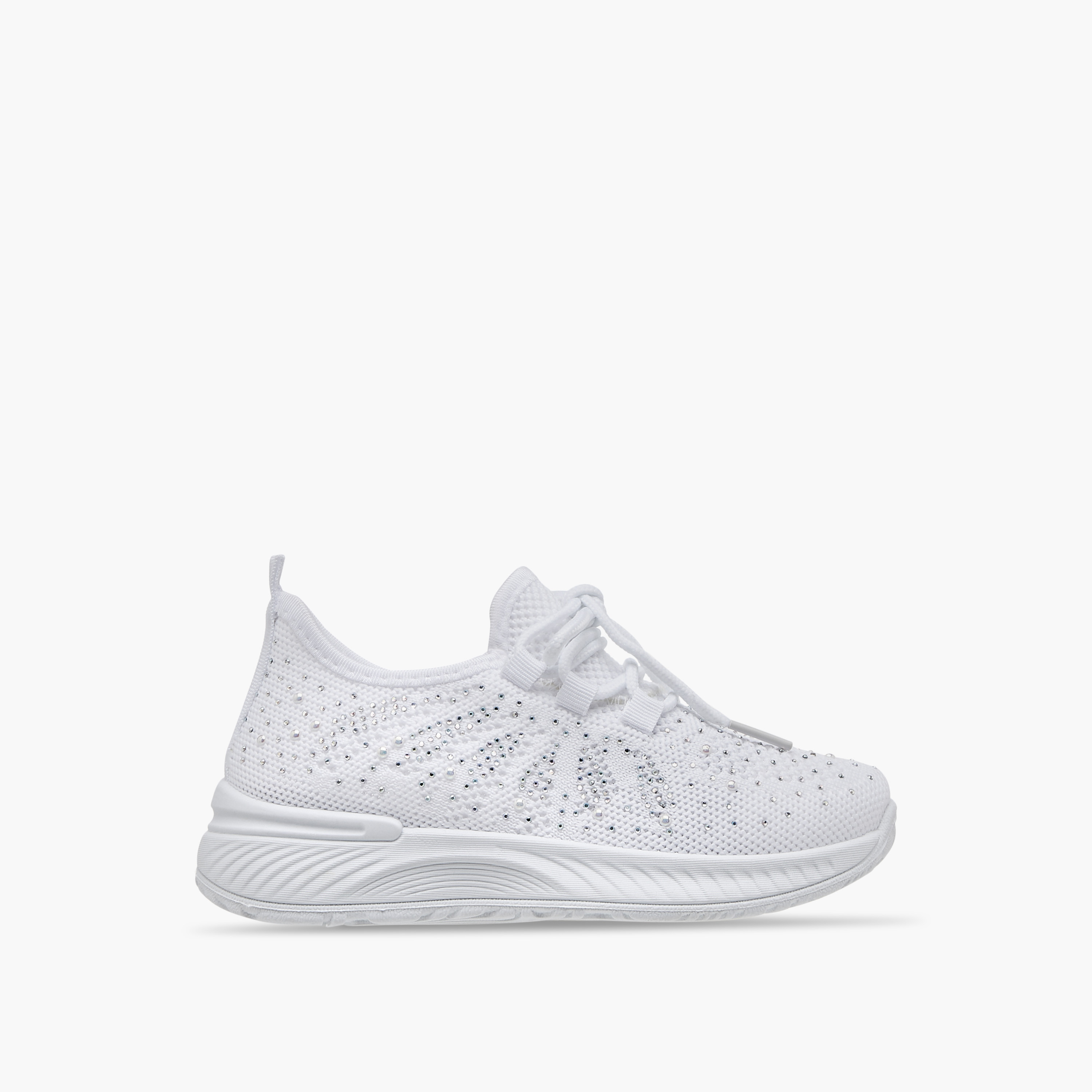 Flora Bella Embellished Slip-On Sneakers with Lace Detail-girls-shoes-sneakers-image-3