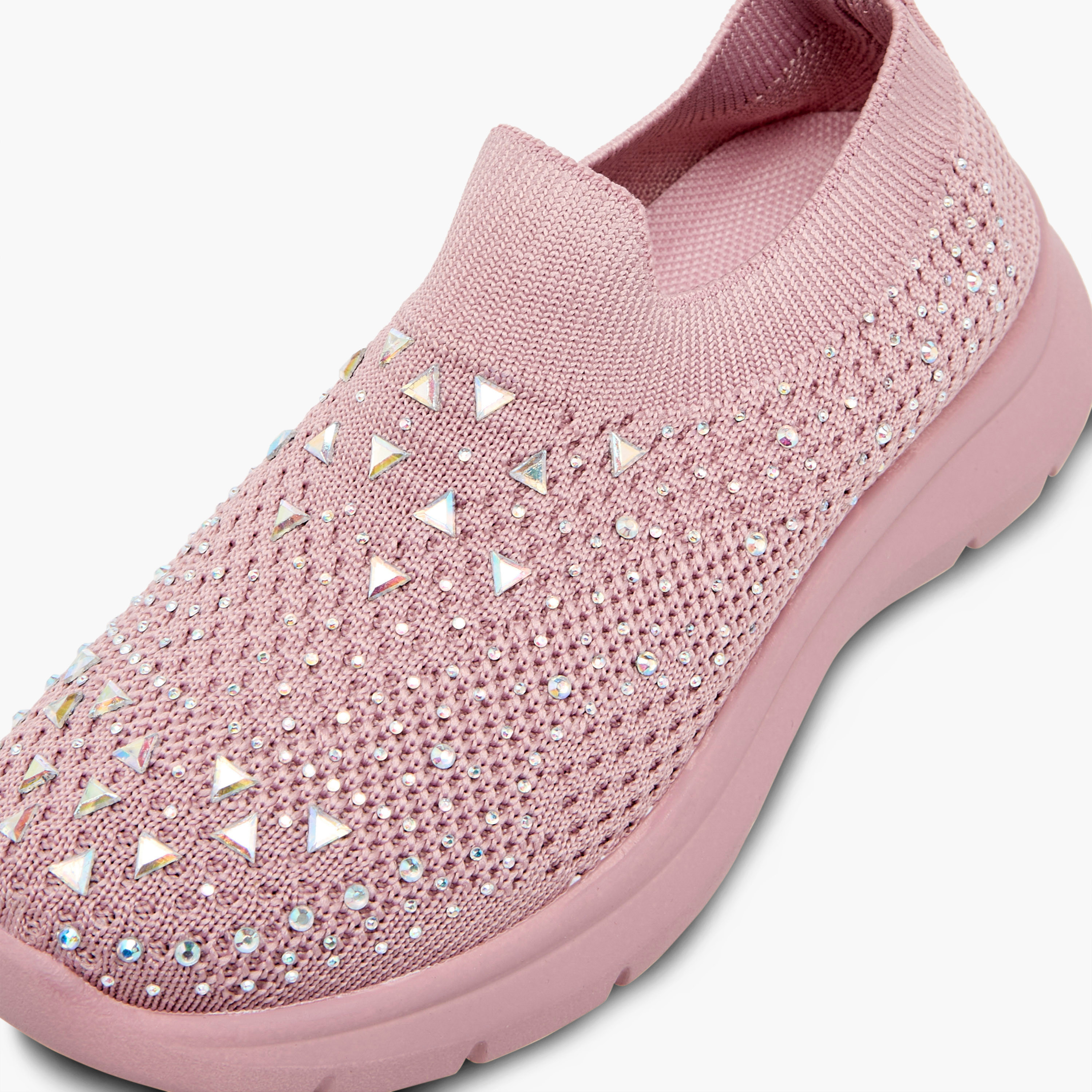Flora Bella Embellished Slip-On Sneakers with Pull Tabs-girls-shoes-sneakers-image-5