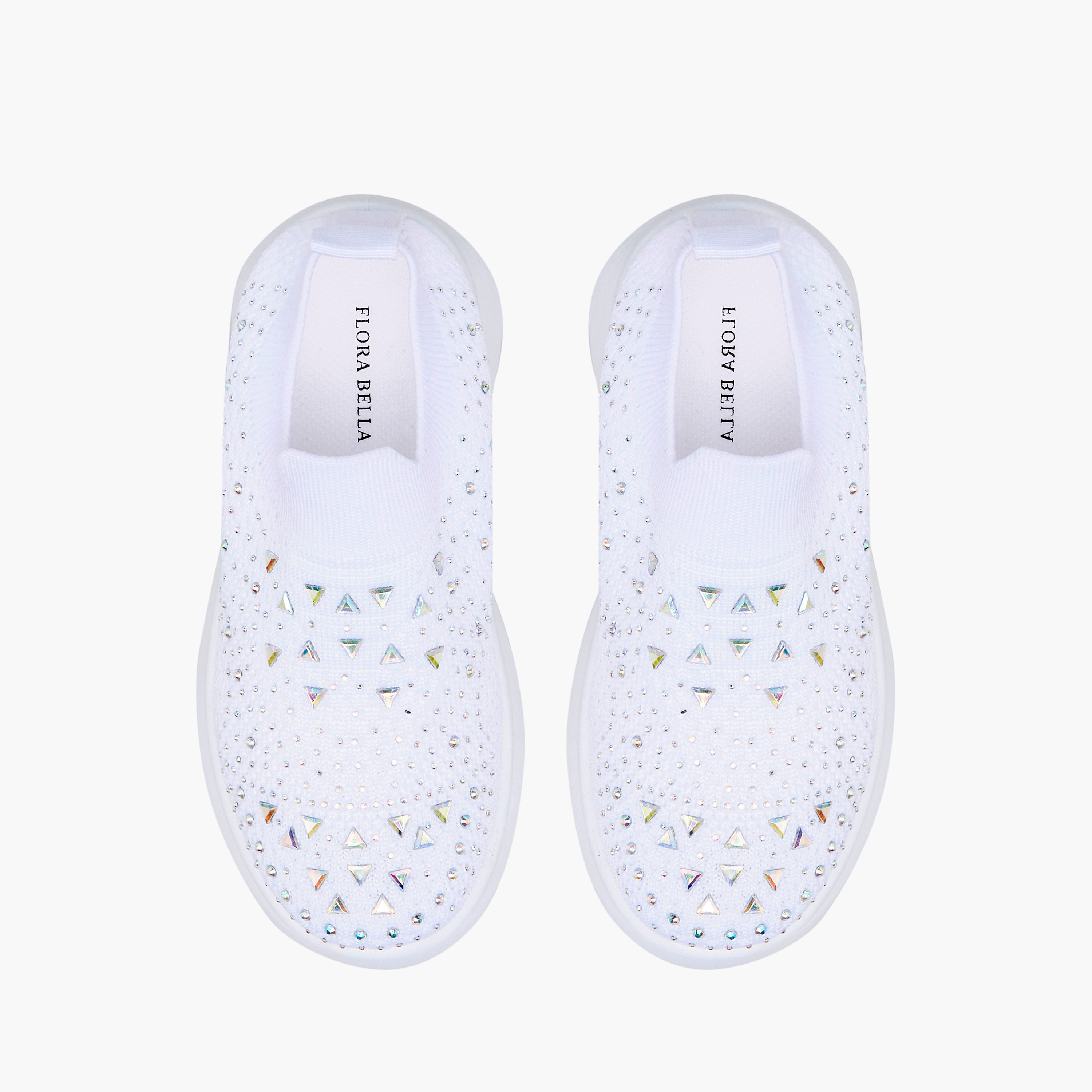 Flora Bella Embellished Slip-On Sneakers with Pull Tabs-girls-shoes-sneakers-image-1
