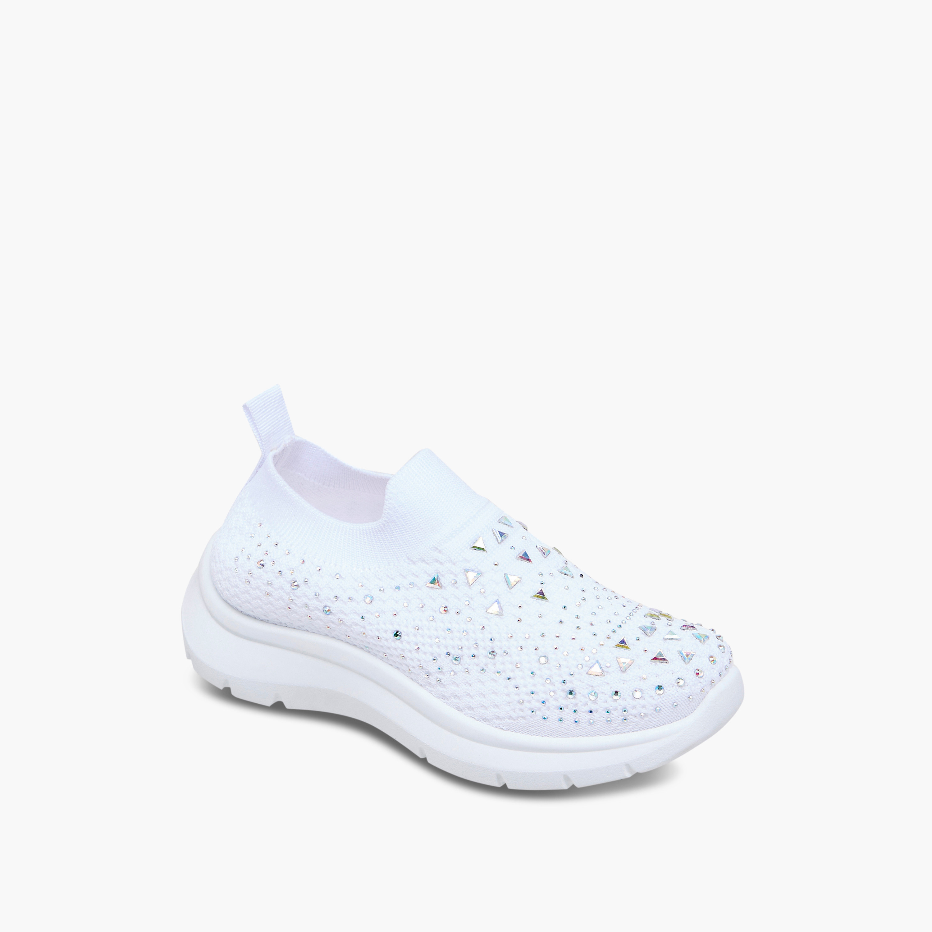 Flora Bella Embellished Slip-On Sneakers with Pull Tabs-girls-shoes-sneakers-image-2