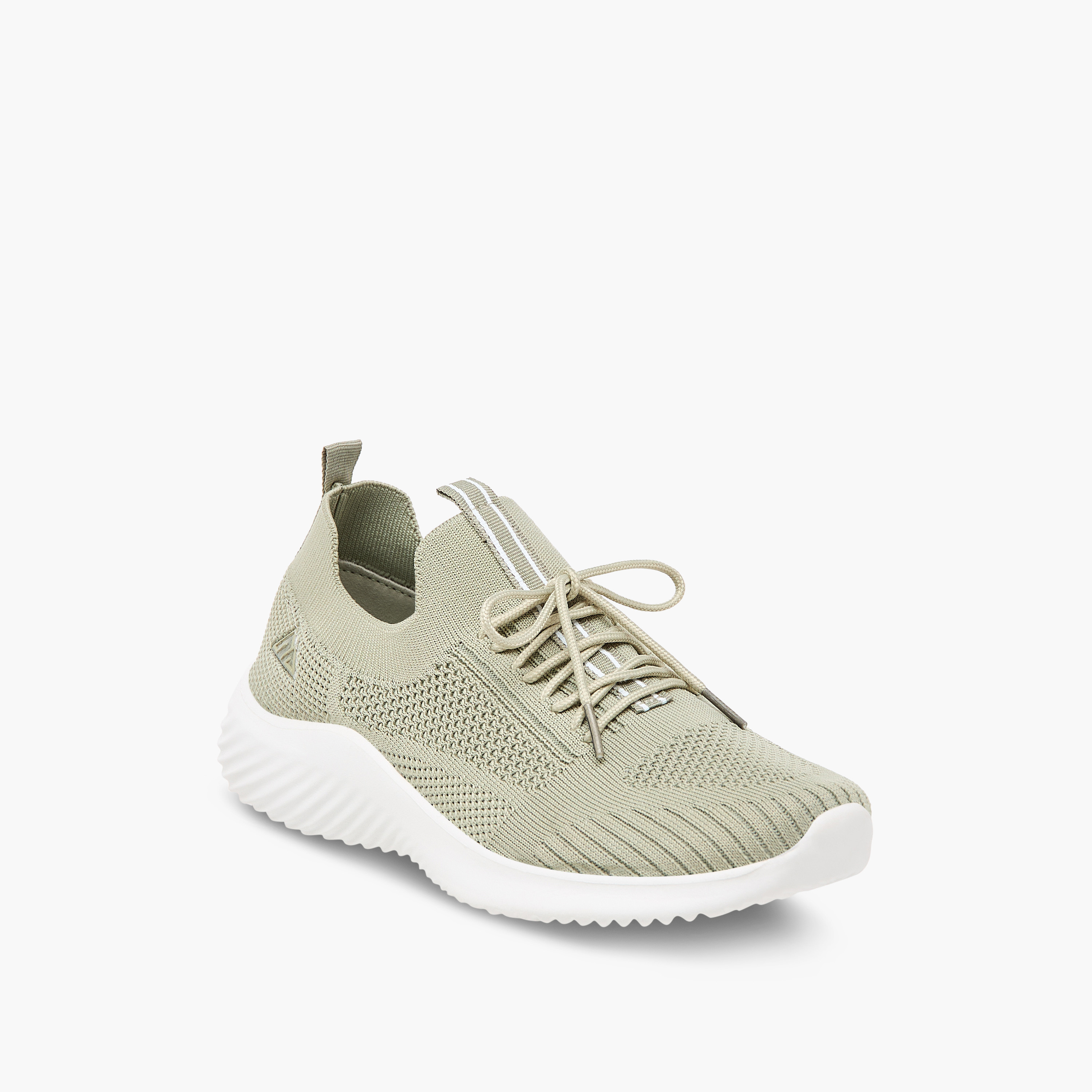 Oaklan by Shoexpress Textured Lace-Up Sports Shoes with Pull Tabs-sports-women-shoes-image-3