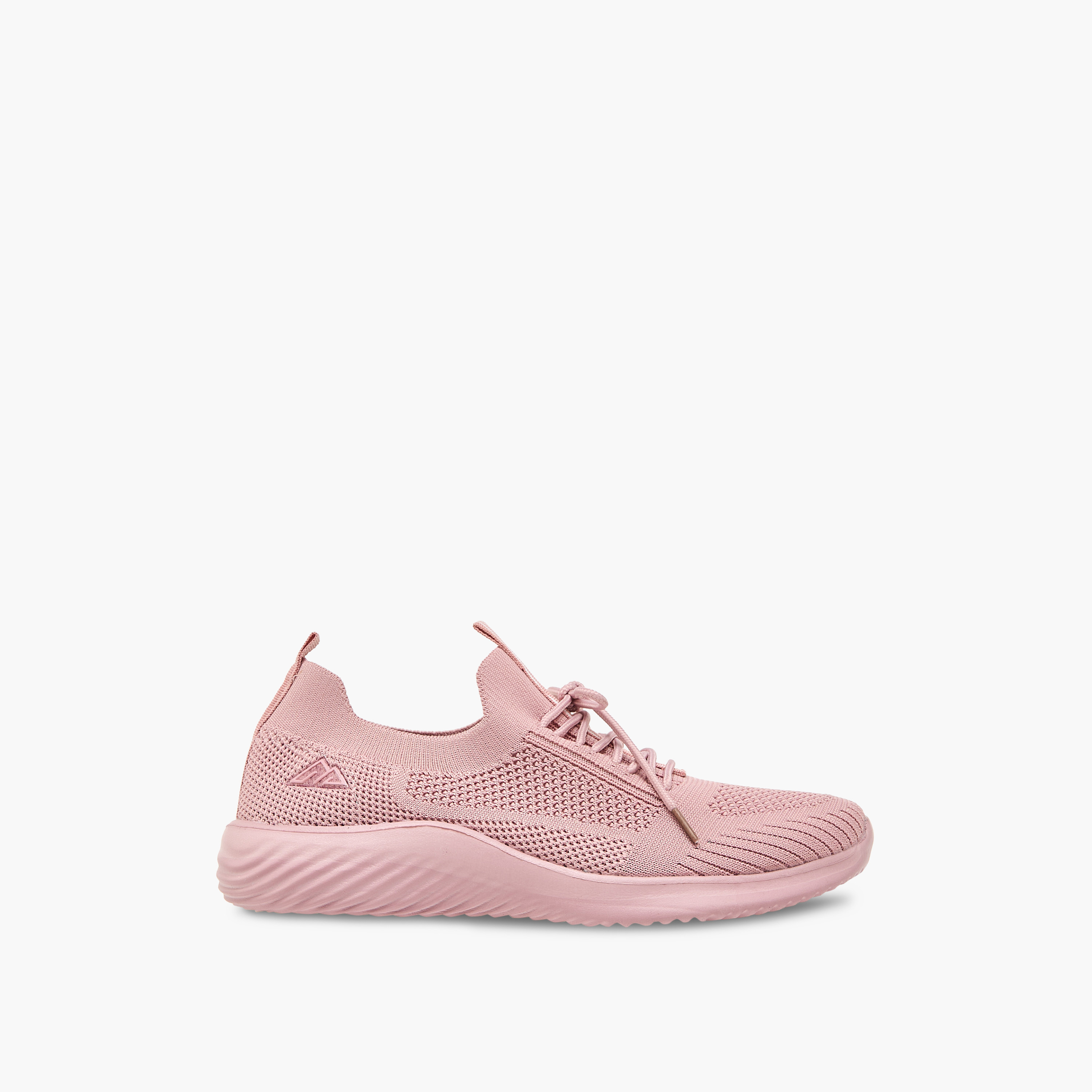 Oaklan by Shoexpress Textured Lace-Up Sports Shoes with Pull Tabs-women-shoes-sneakers-image-2