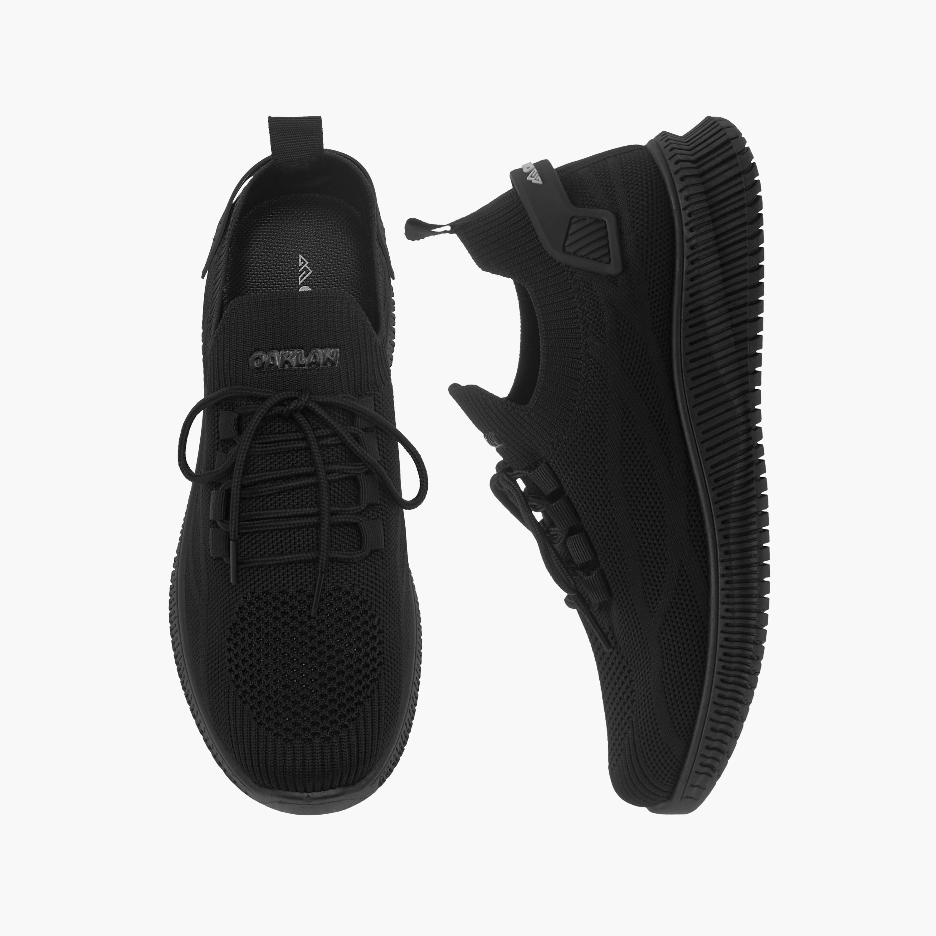 Oaklan by Shoexpress Textured Sneakers with Lace-Up Closure-sports-women-shoes-image-1