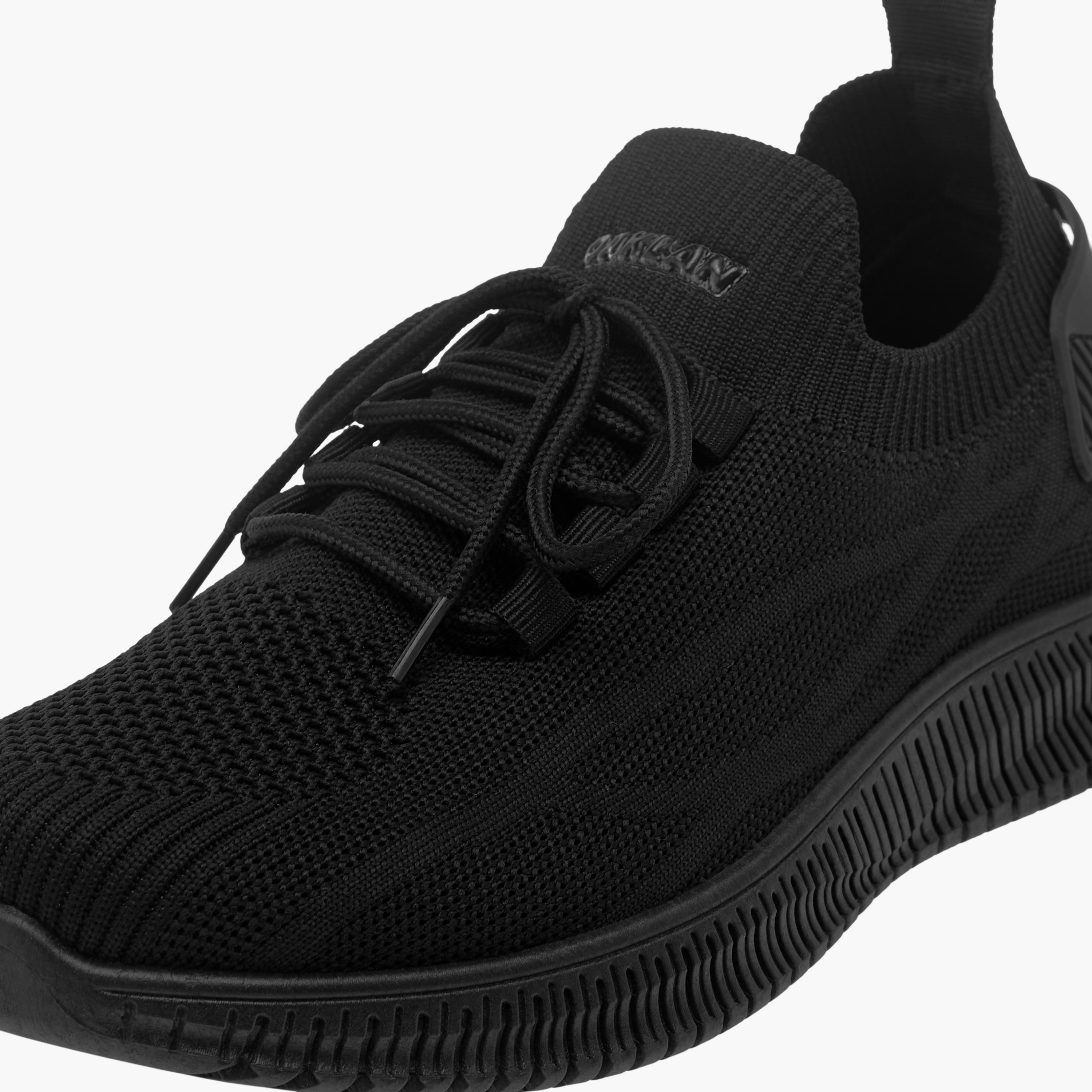 Oaklan by Shoexpress Textured Sneakers with Lace-Up Closure-sports-women-shoes-image-4