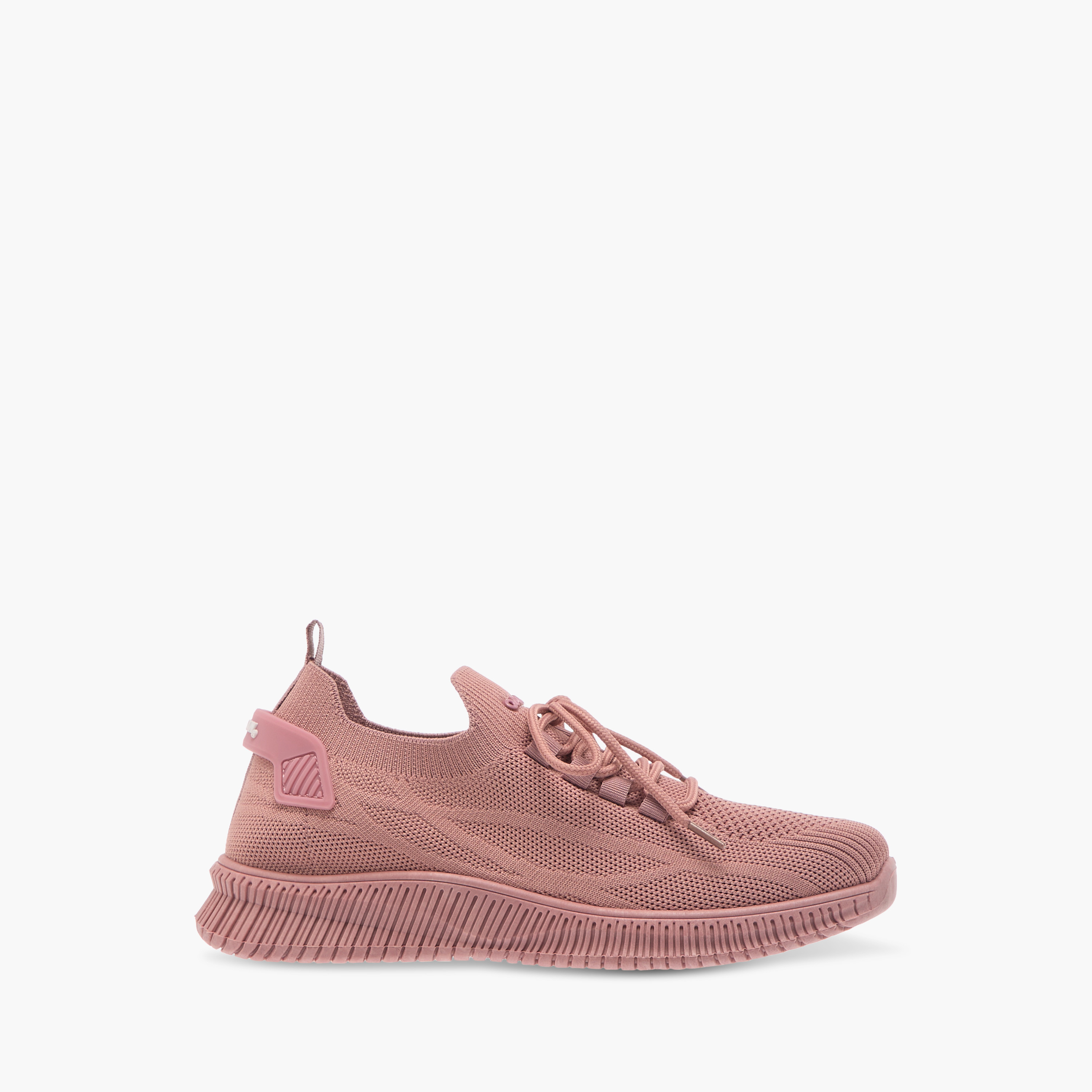 Oaklan by Shoexpress Textured Sneakers with Lace-Up Closure-sports-women-shoes-image-3